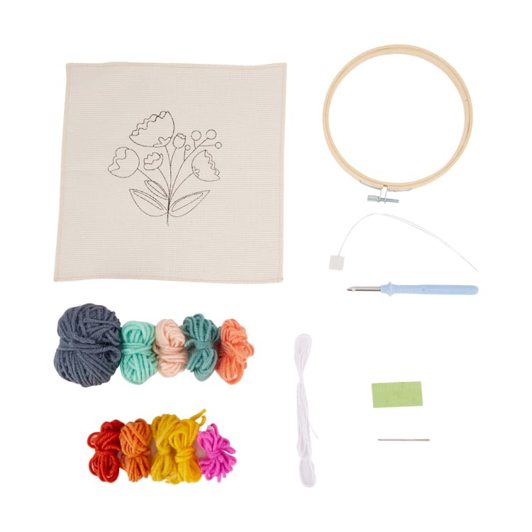 Floral Punch Needle Hoop Kit - Kmart