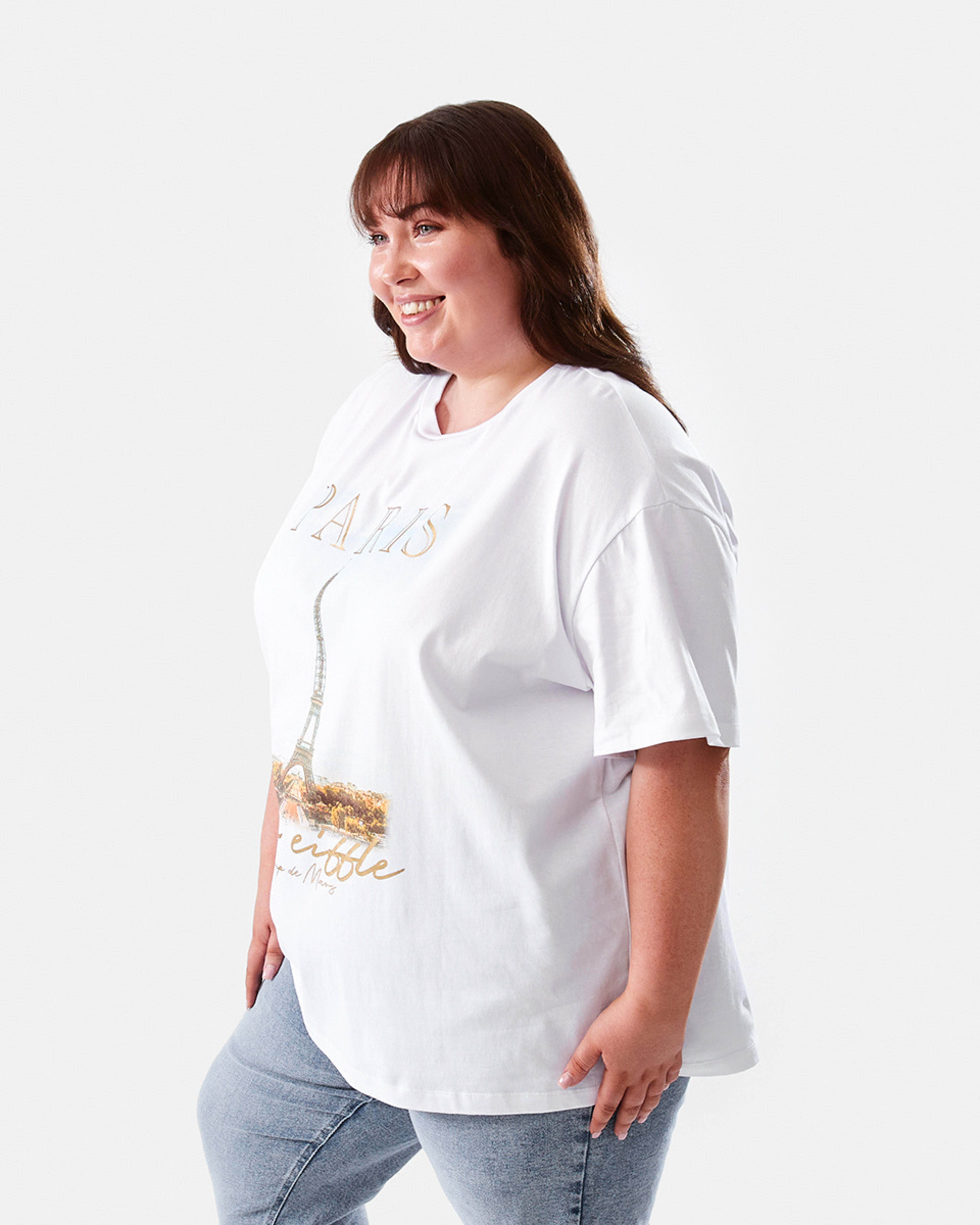 Curve Short Sleeve Boyfriend Tshirt Kmart