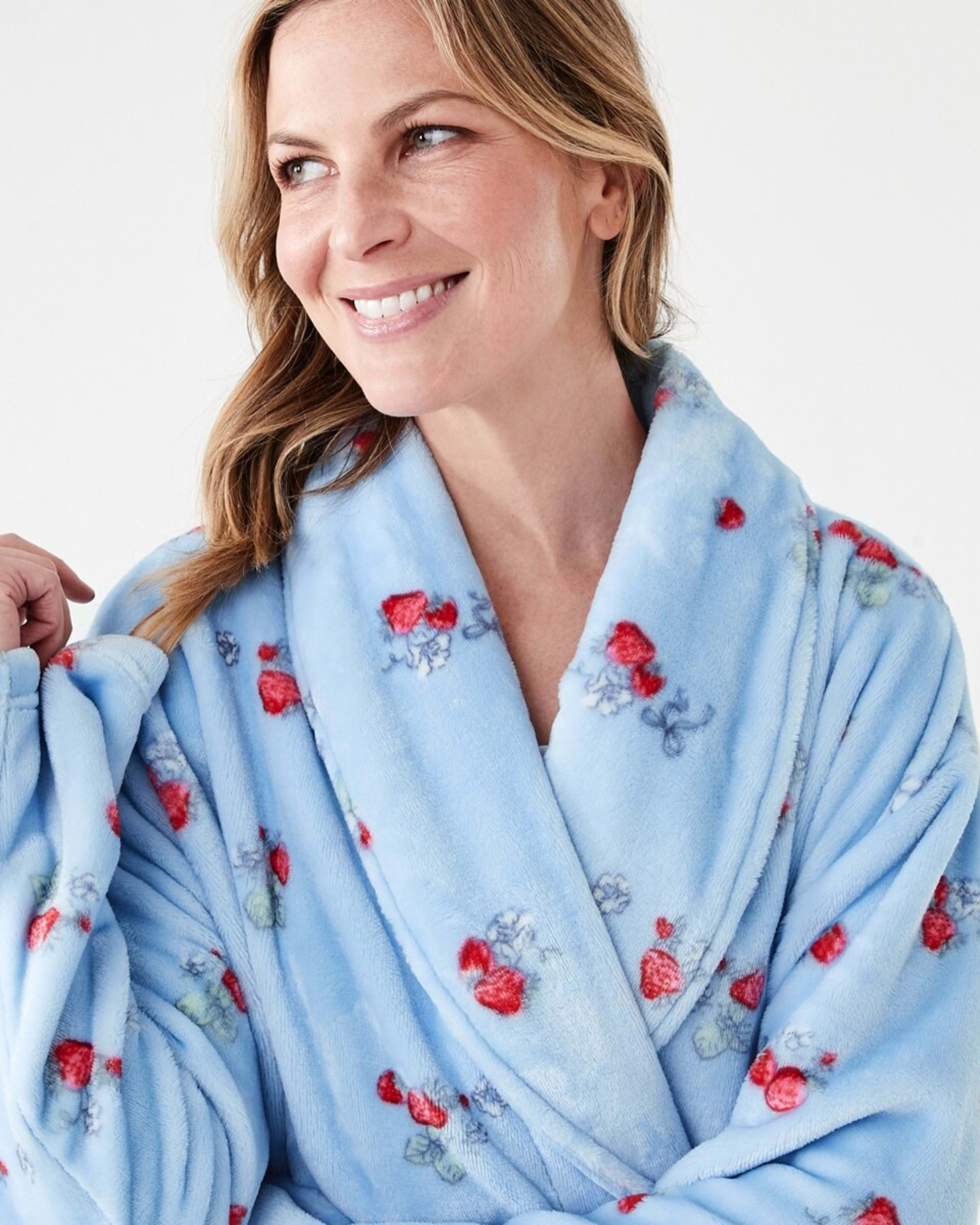 4 Printed Fleece Gown HALO BERRY HALOGEN BLUE, 4 of 7