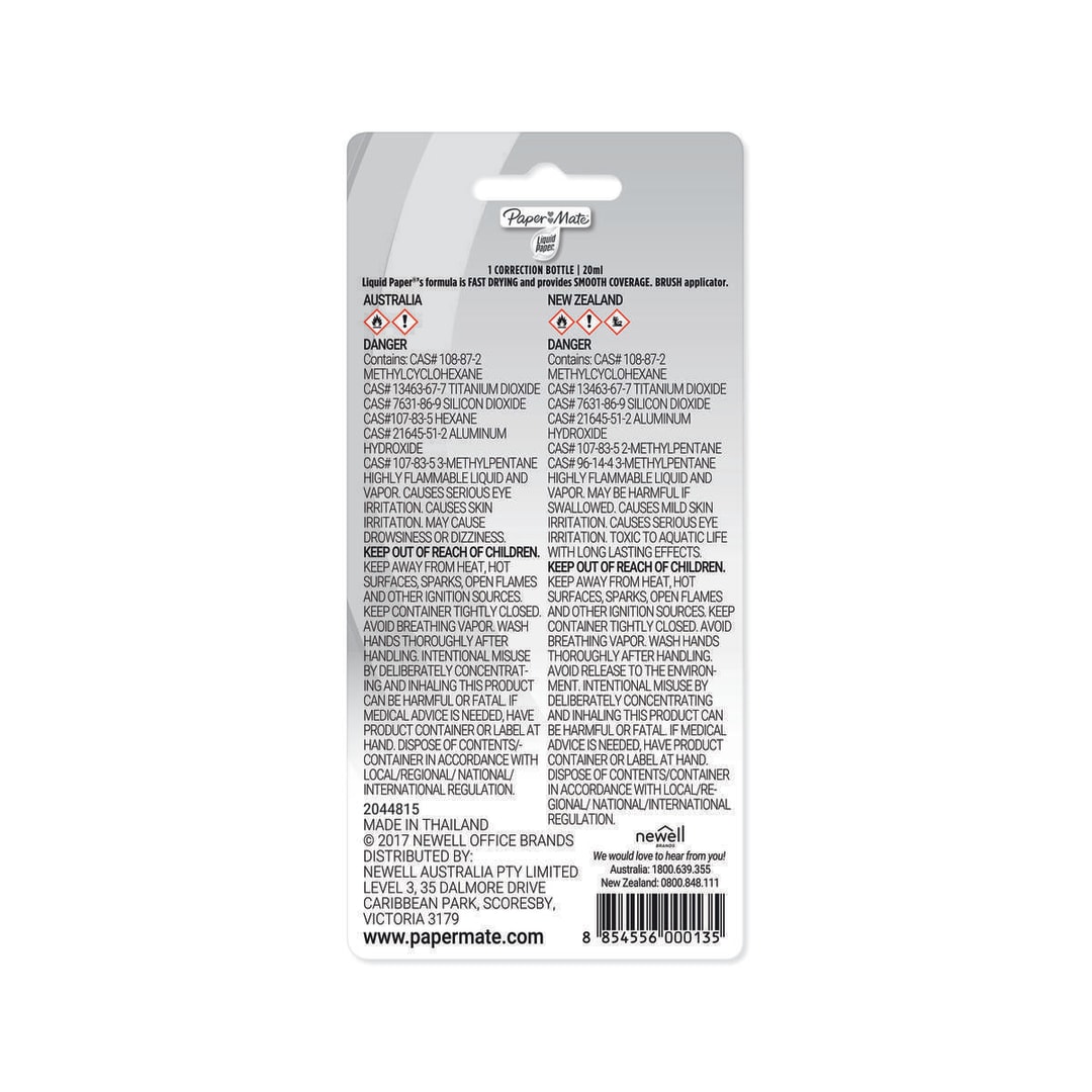 Paper Mate Liquid Paper Correction Fluid 20ml Kmart