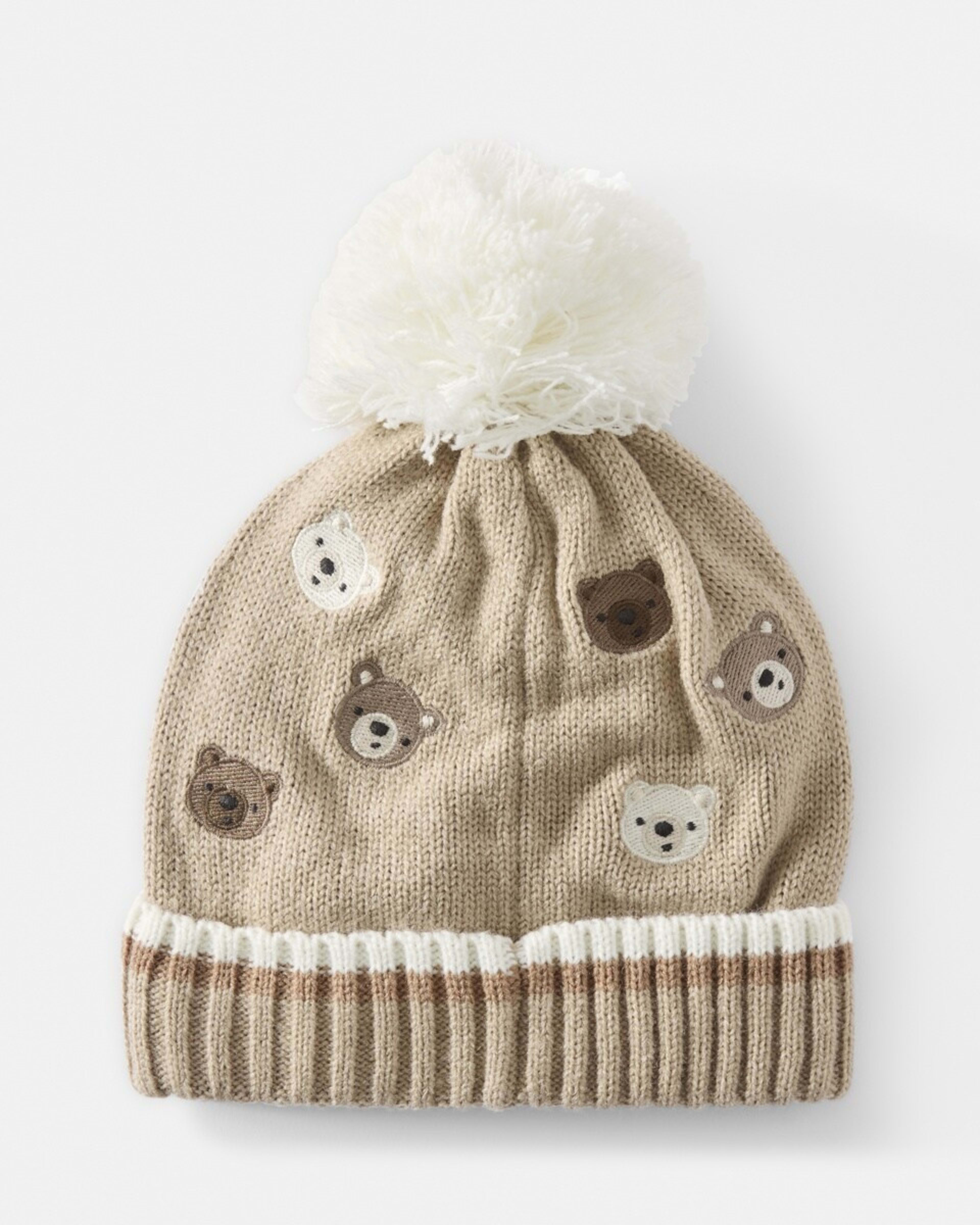 2 Embroidered Beanie Brown Bears, 2 of 3