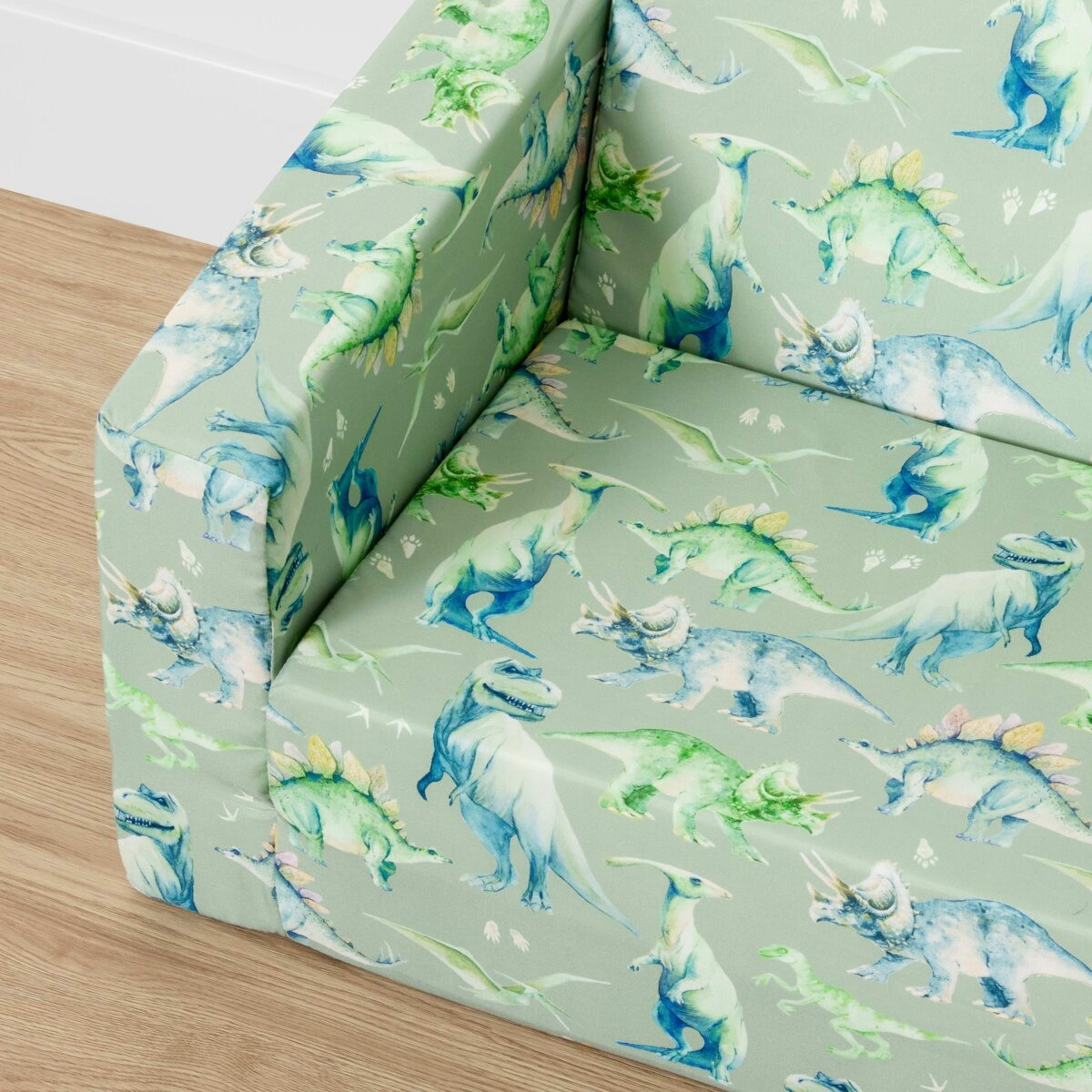 7 Dinosaur Flipout Kids Sofa - Green, 7 of 10