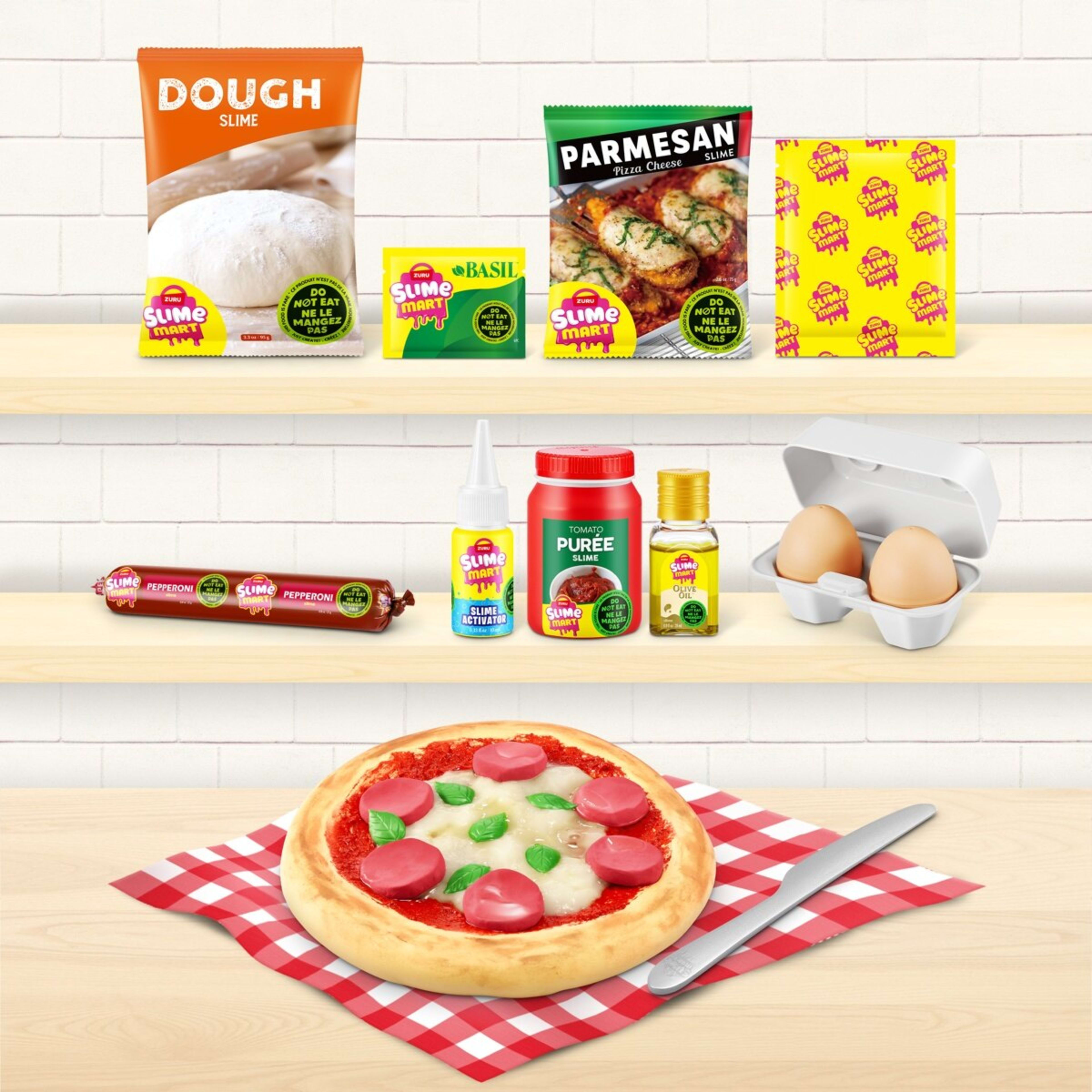6 13 Piece Zuru Slime Mart Make Your Own Realistic Slime Food Playset - Pizza, 6 of 8