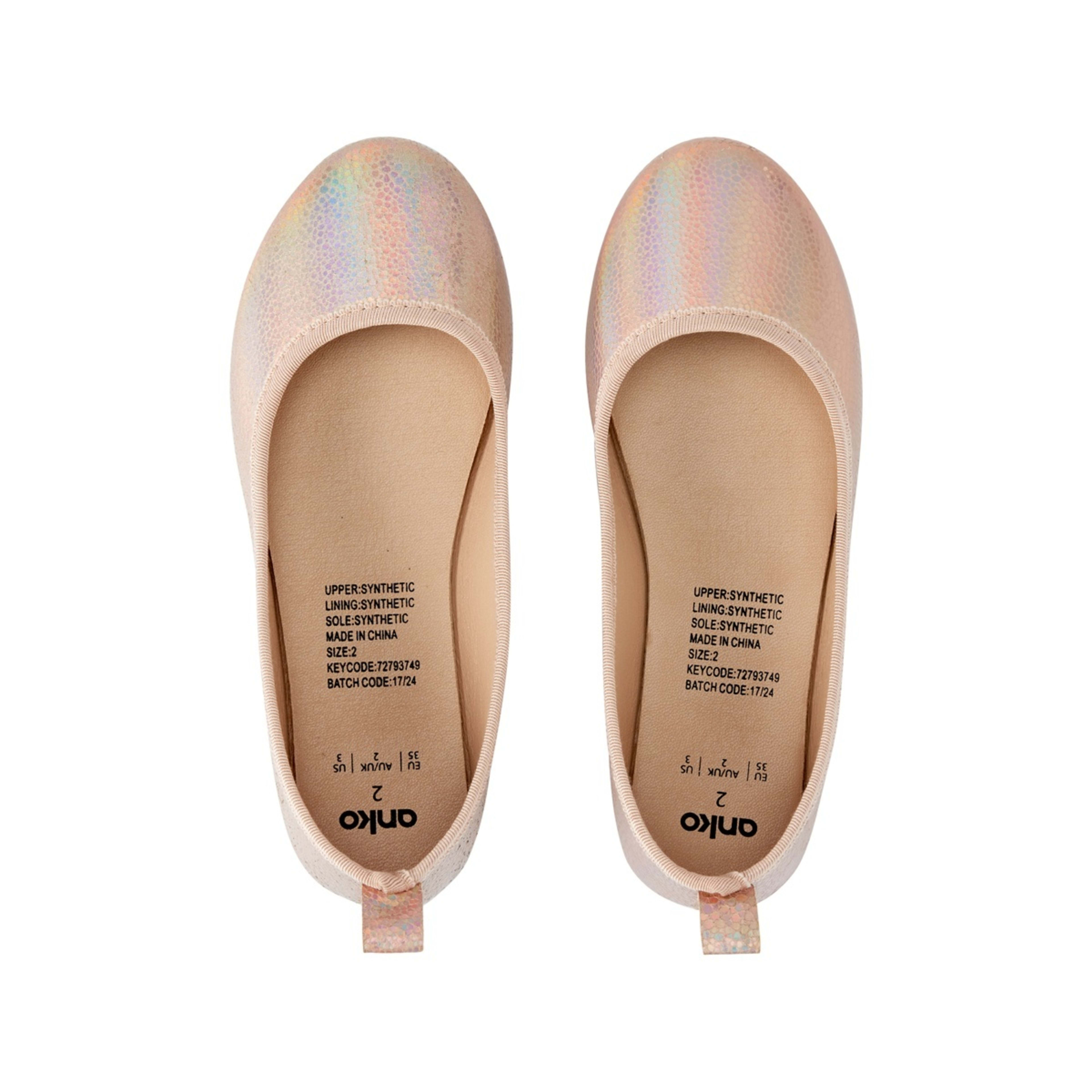 2 Senior Glitter Flats Rosegold Shimmer, 2 of 5