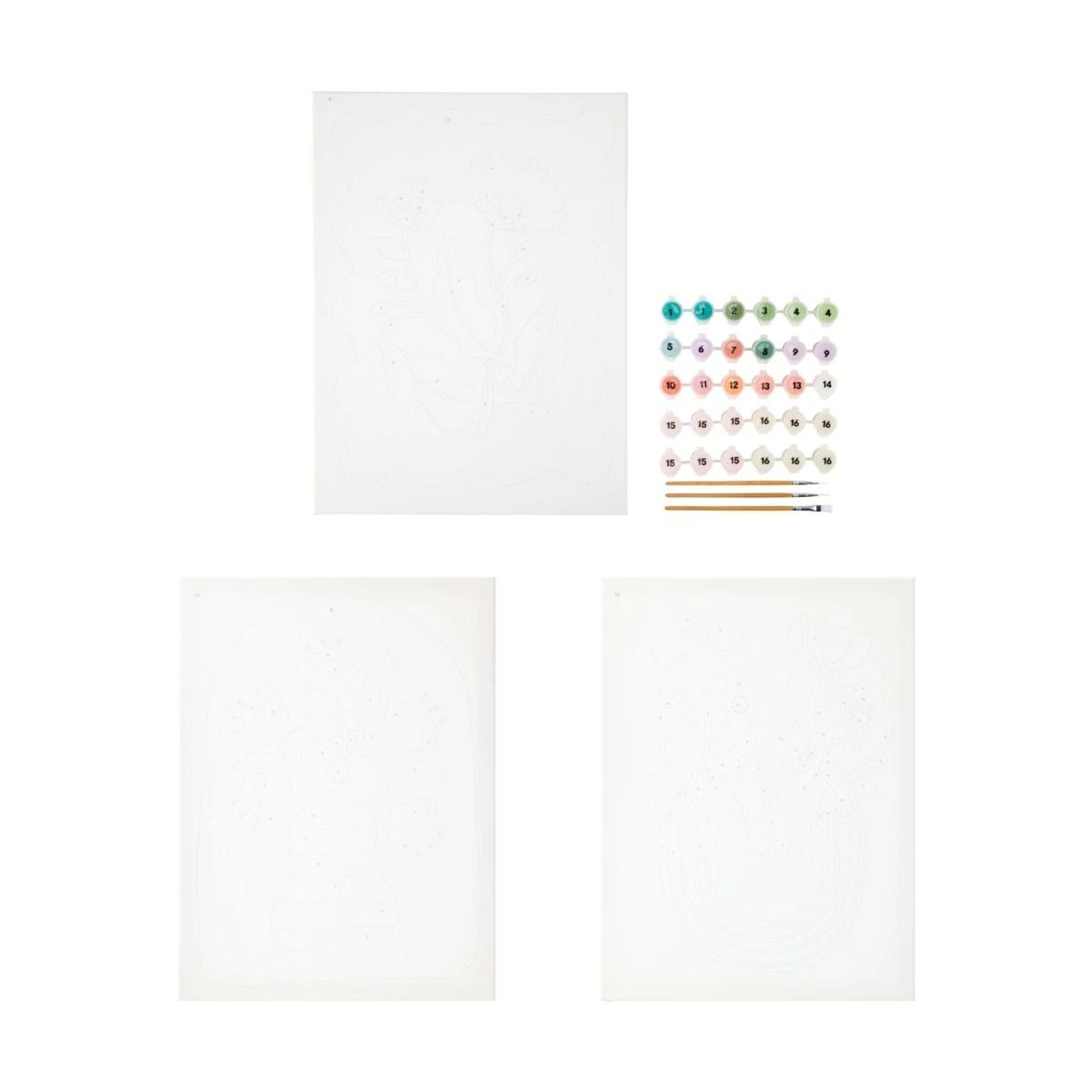 2 3 Pack Paint By Numbers - Bold Floral, 2 of 3