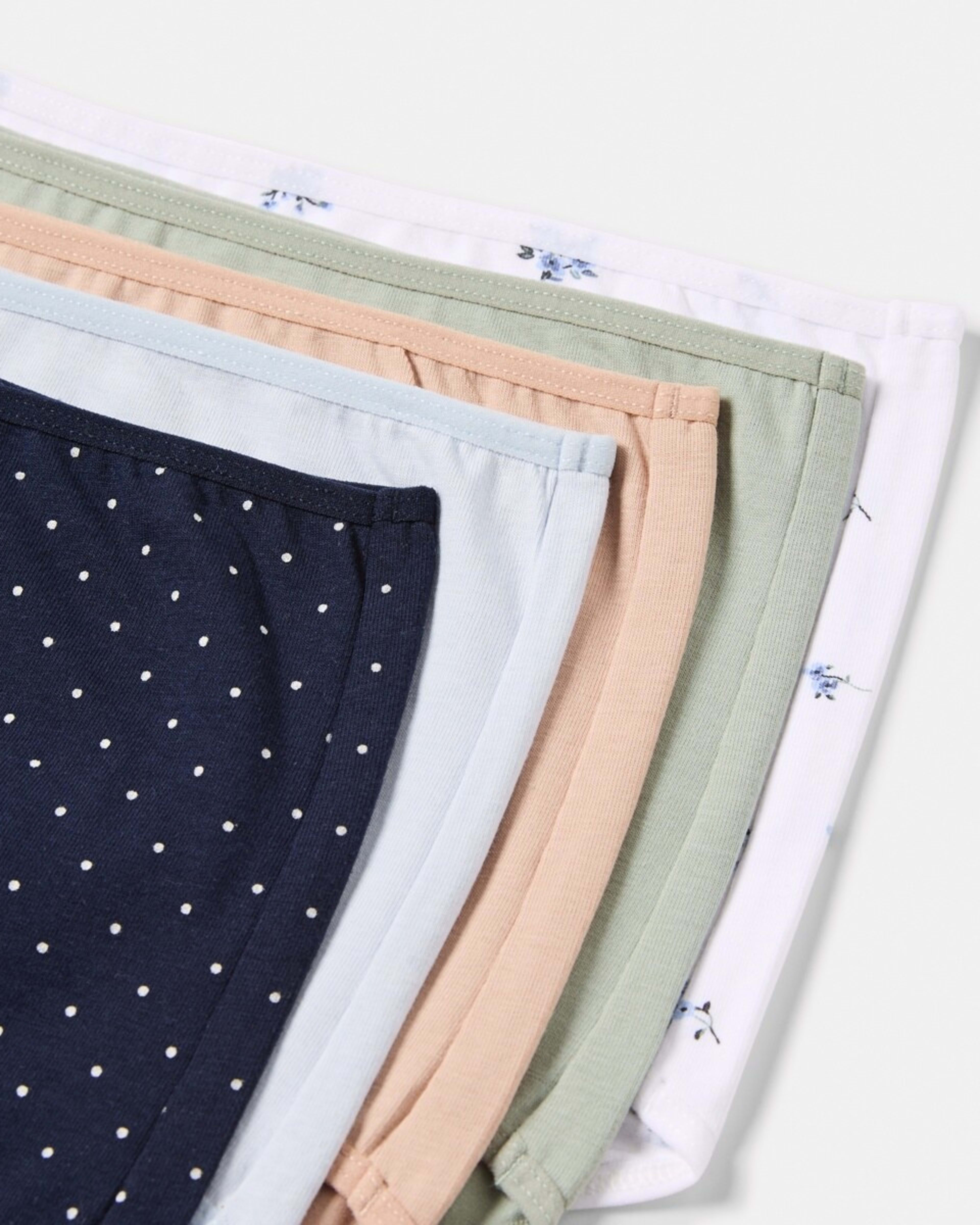 2 5 Pack Cotton Stretch Full Briefs Navy Spot, 2 of 9