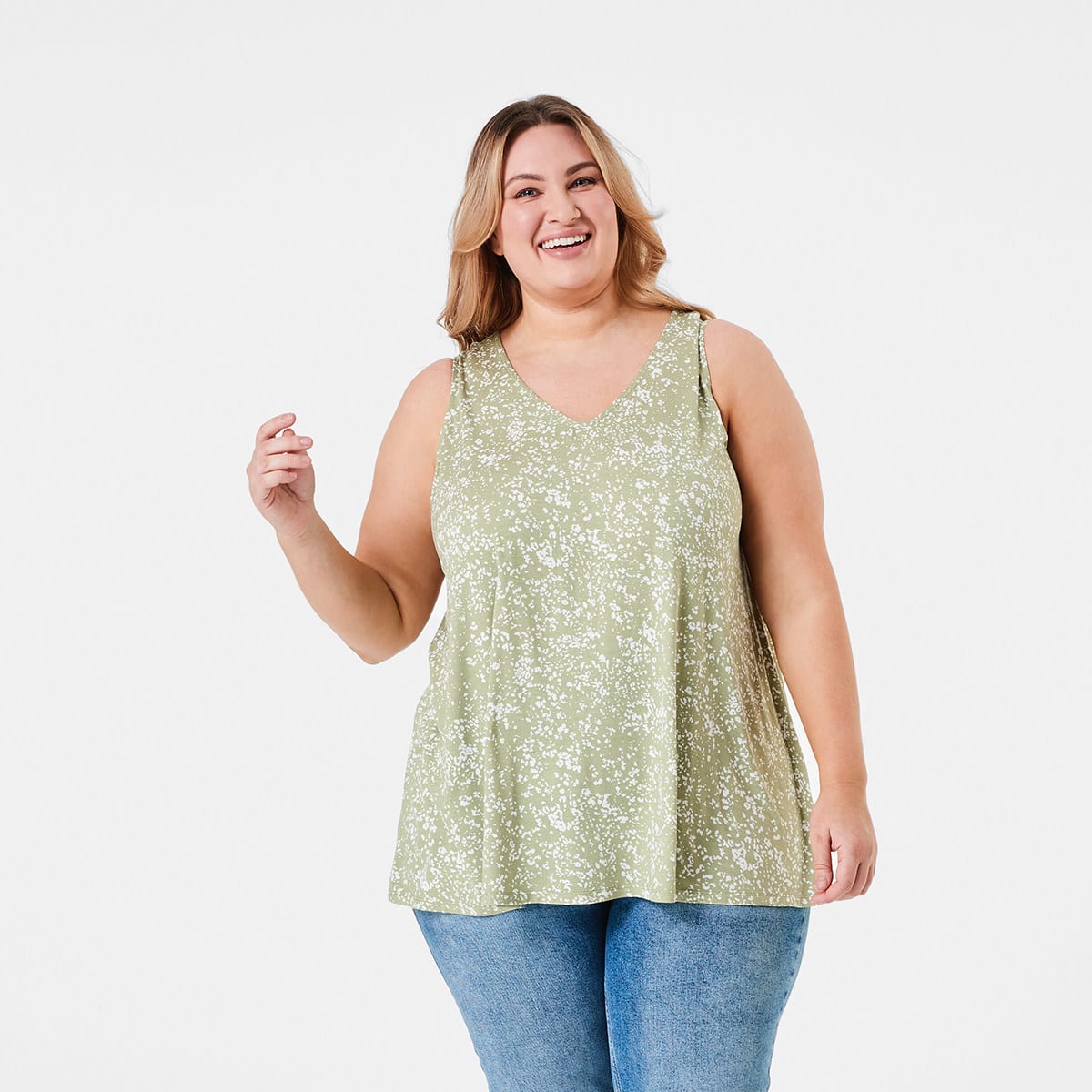 Curve Sleeveless Swing Tank - Kmart