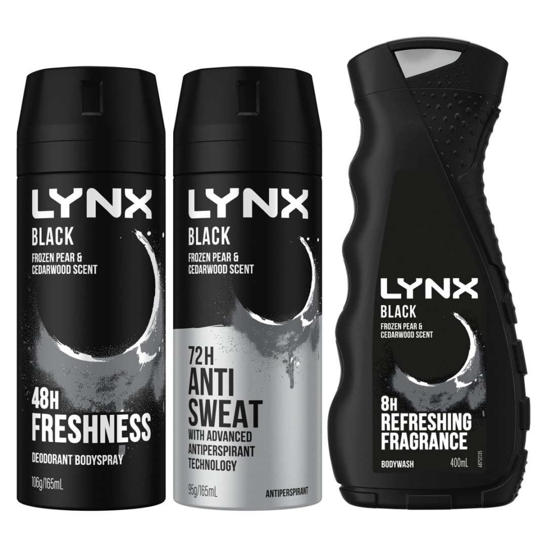 LYNX Black Trio Giftset Kmart