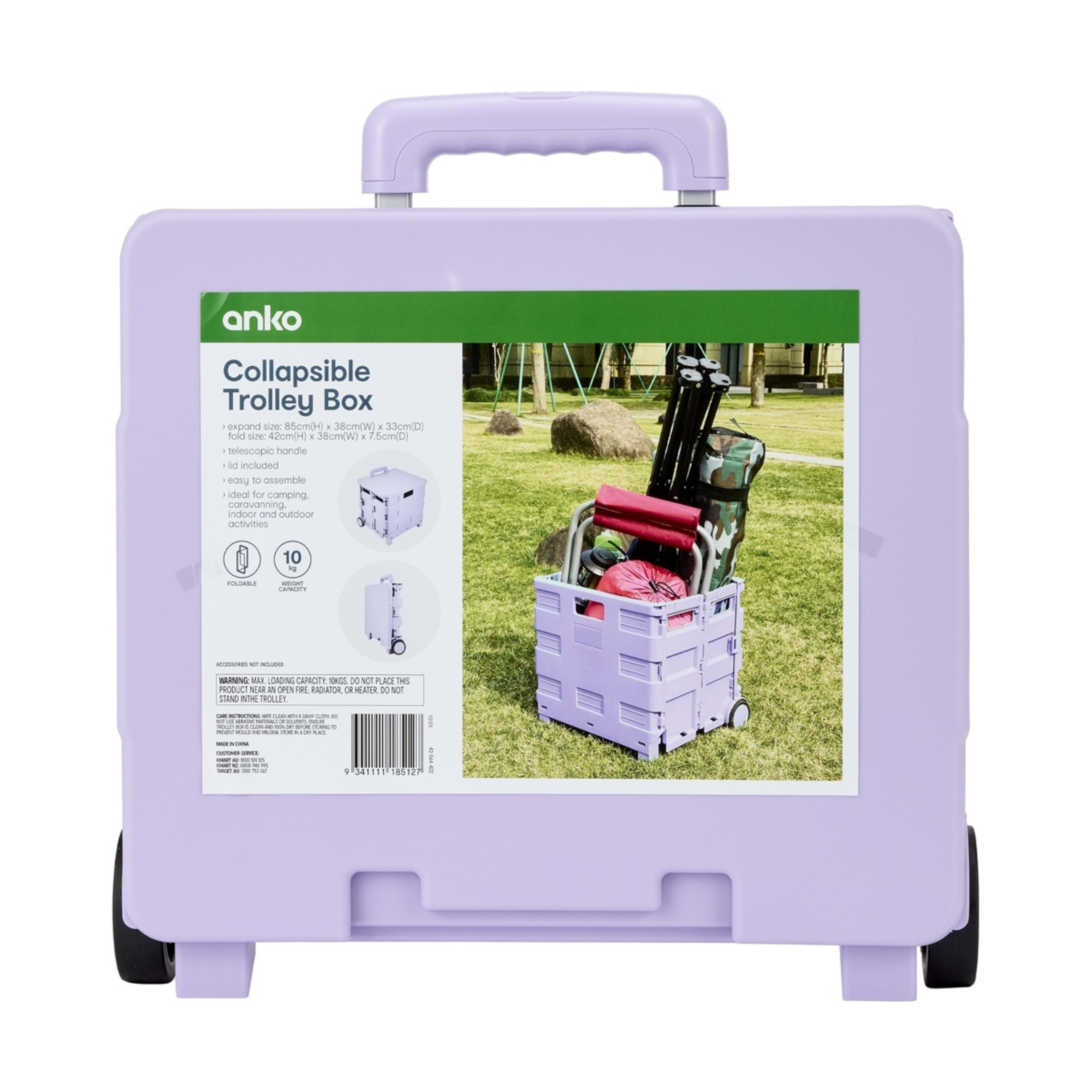 10 Collapsible Trolley Box - Lilac, 10 of 10