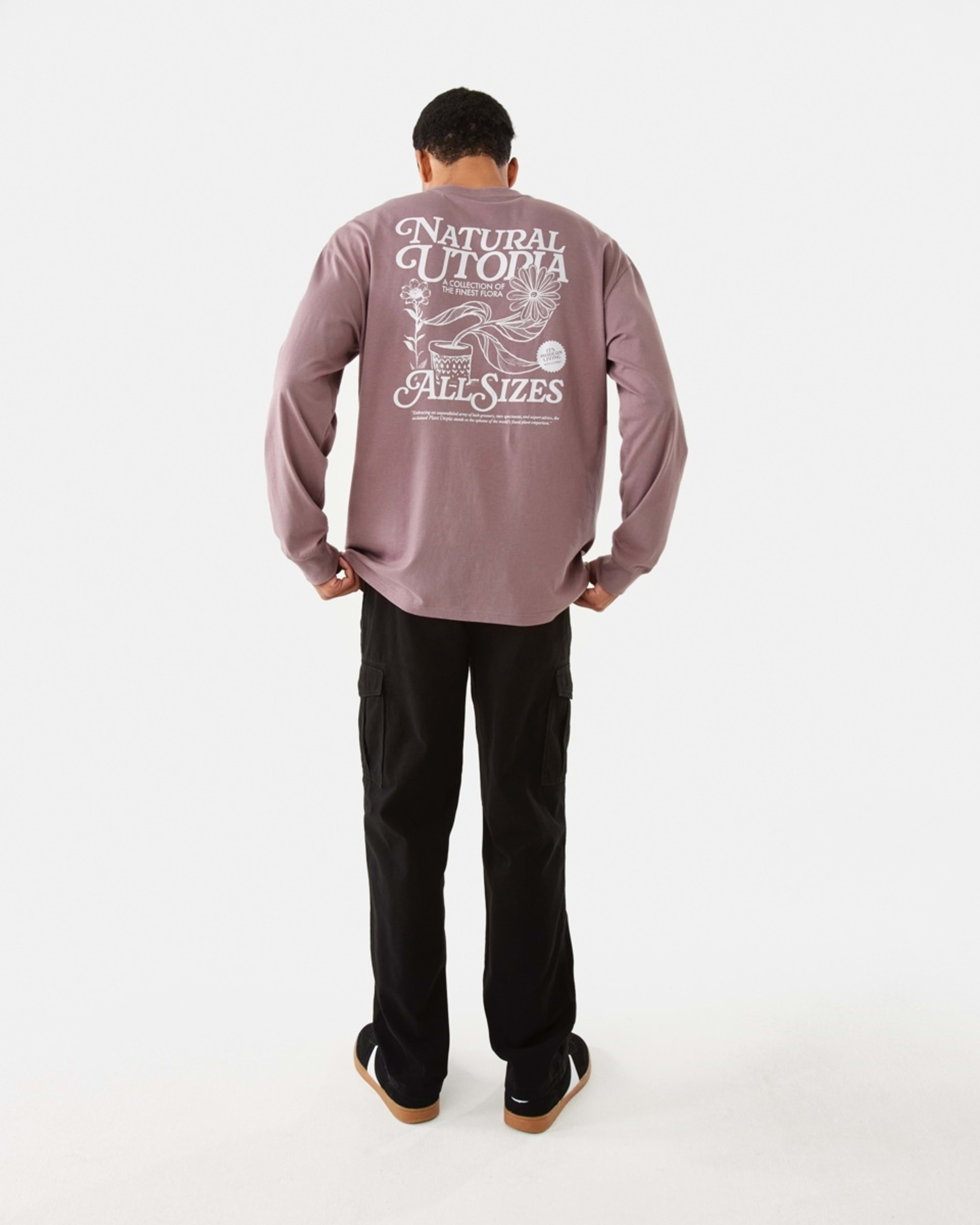 4 Long Sleeve Oversized Graphic T-shirt Pur Hther, 4 of 10
