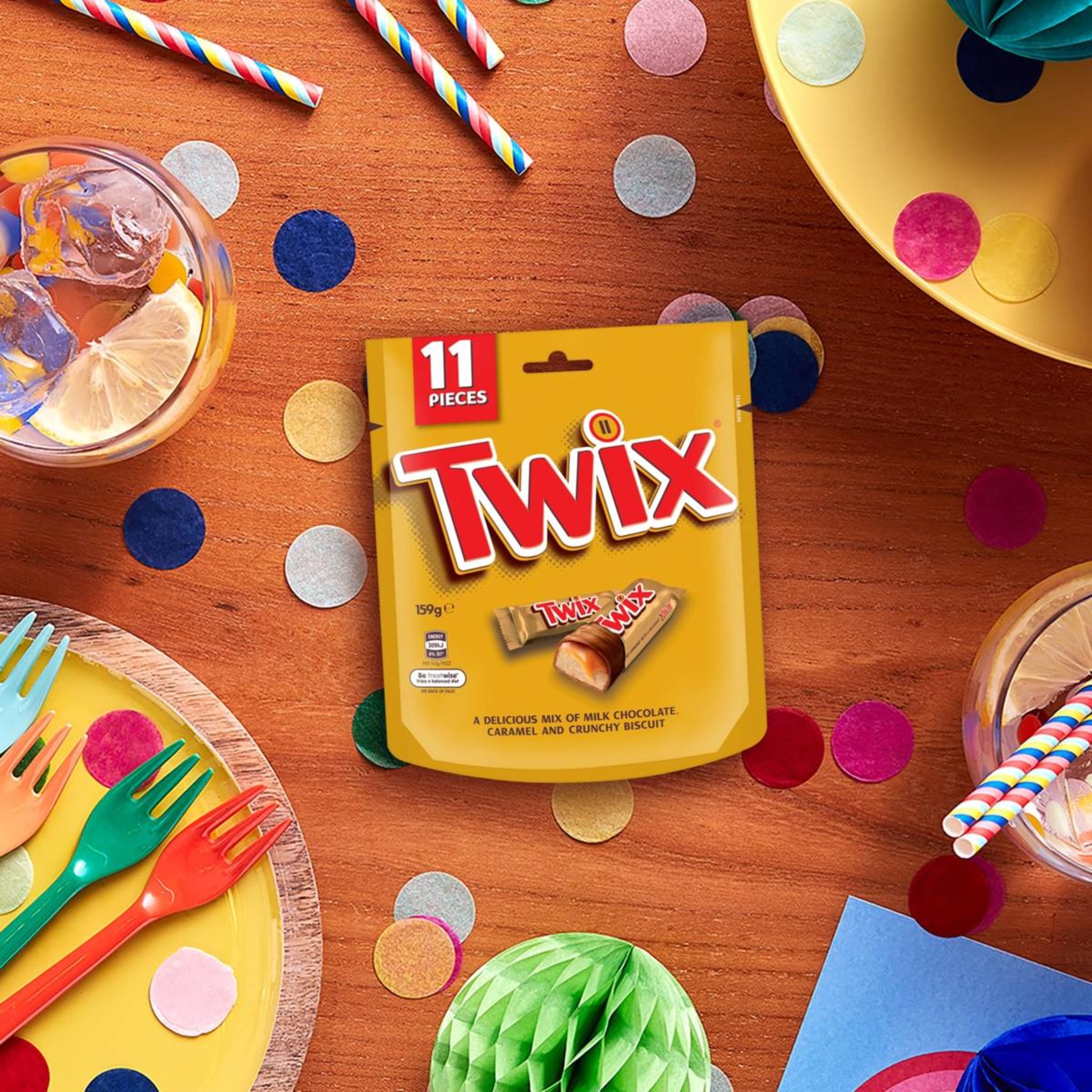 Twix Milk Chocolate Caramel Biscuit Party Share Bag 159g Kmart
