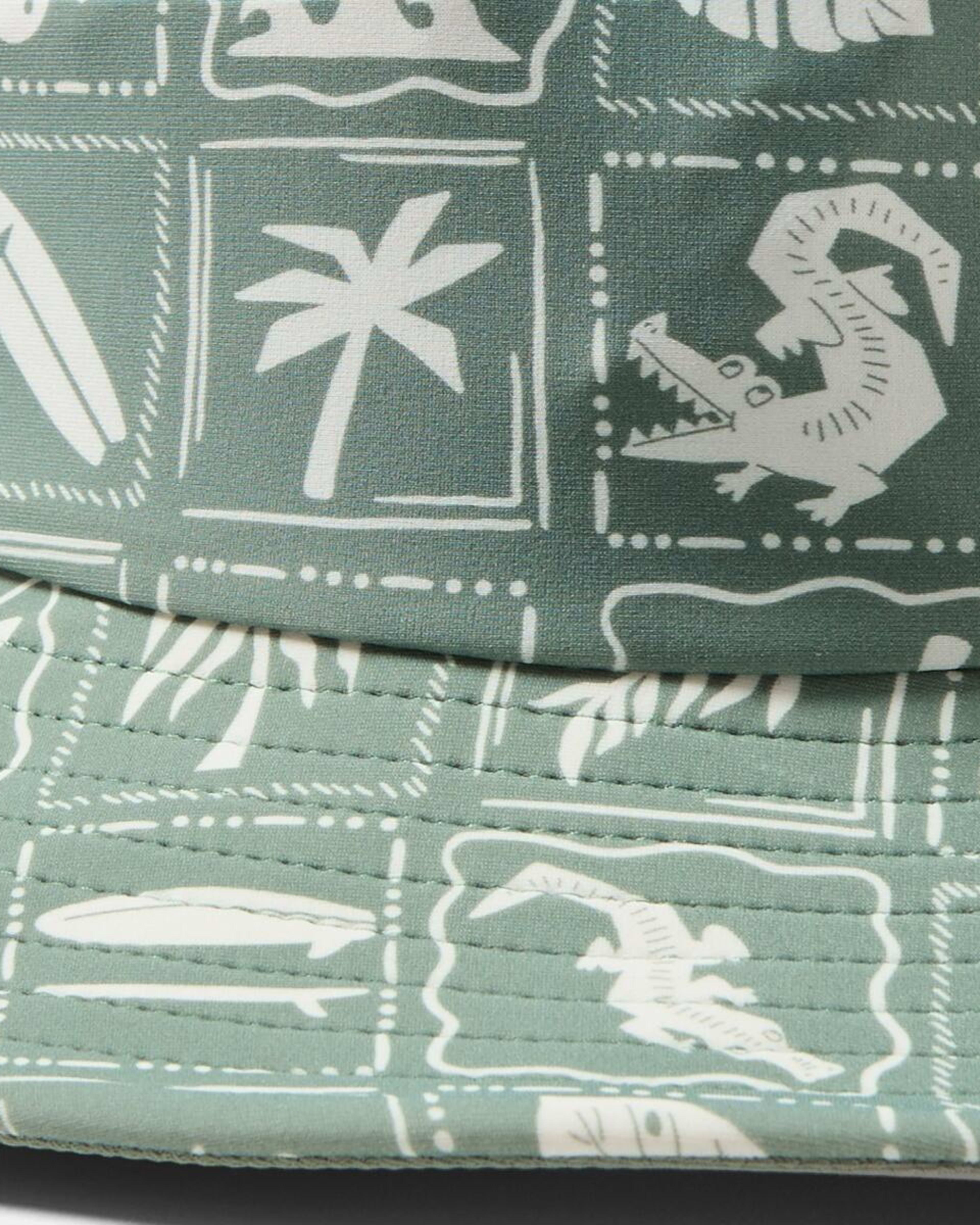 2 Swim Hat GREEN SURF SQUARES, 2 of 2