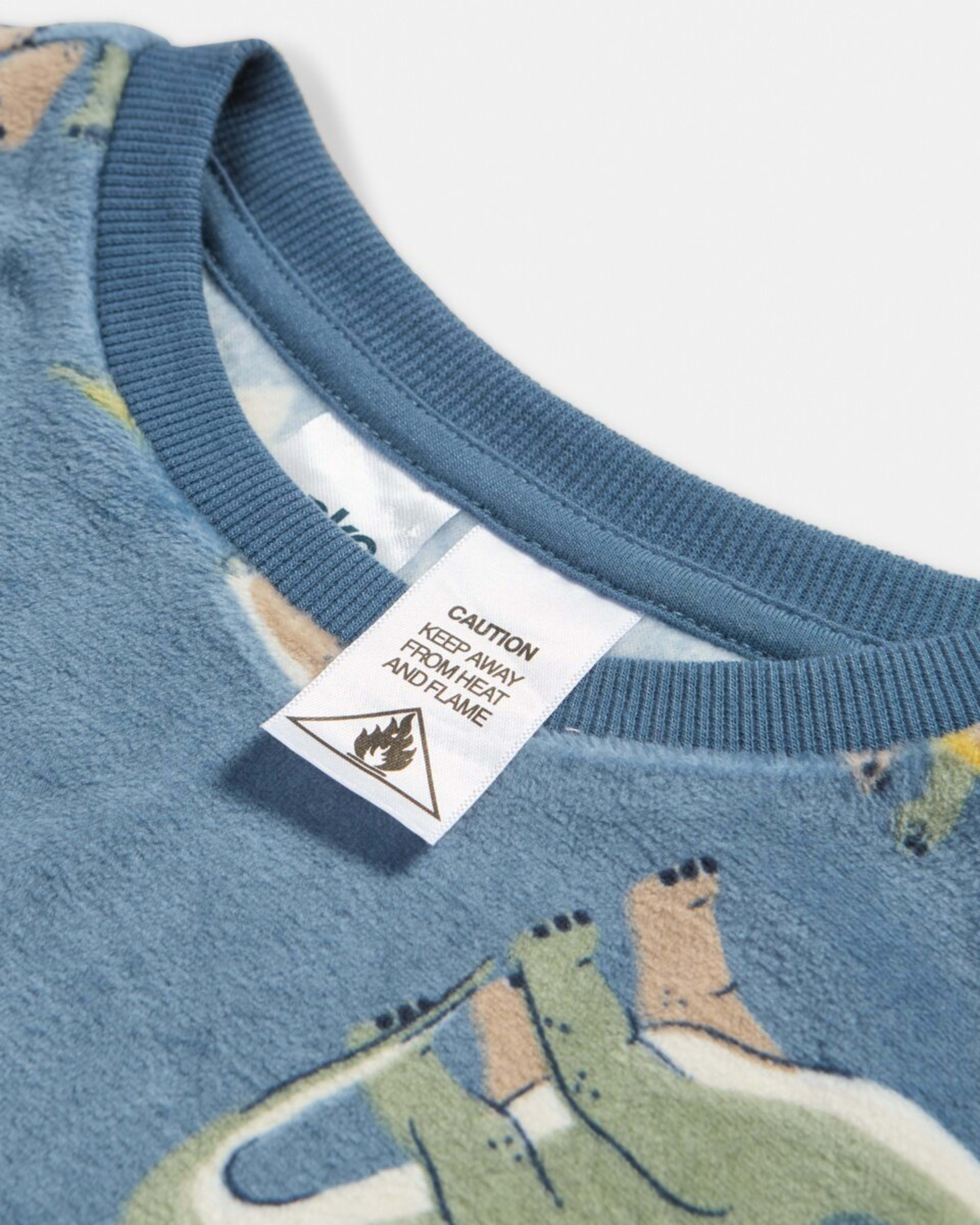 9 Super Soft Pyjama Set Blue Dinos, 9 of 10