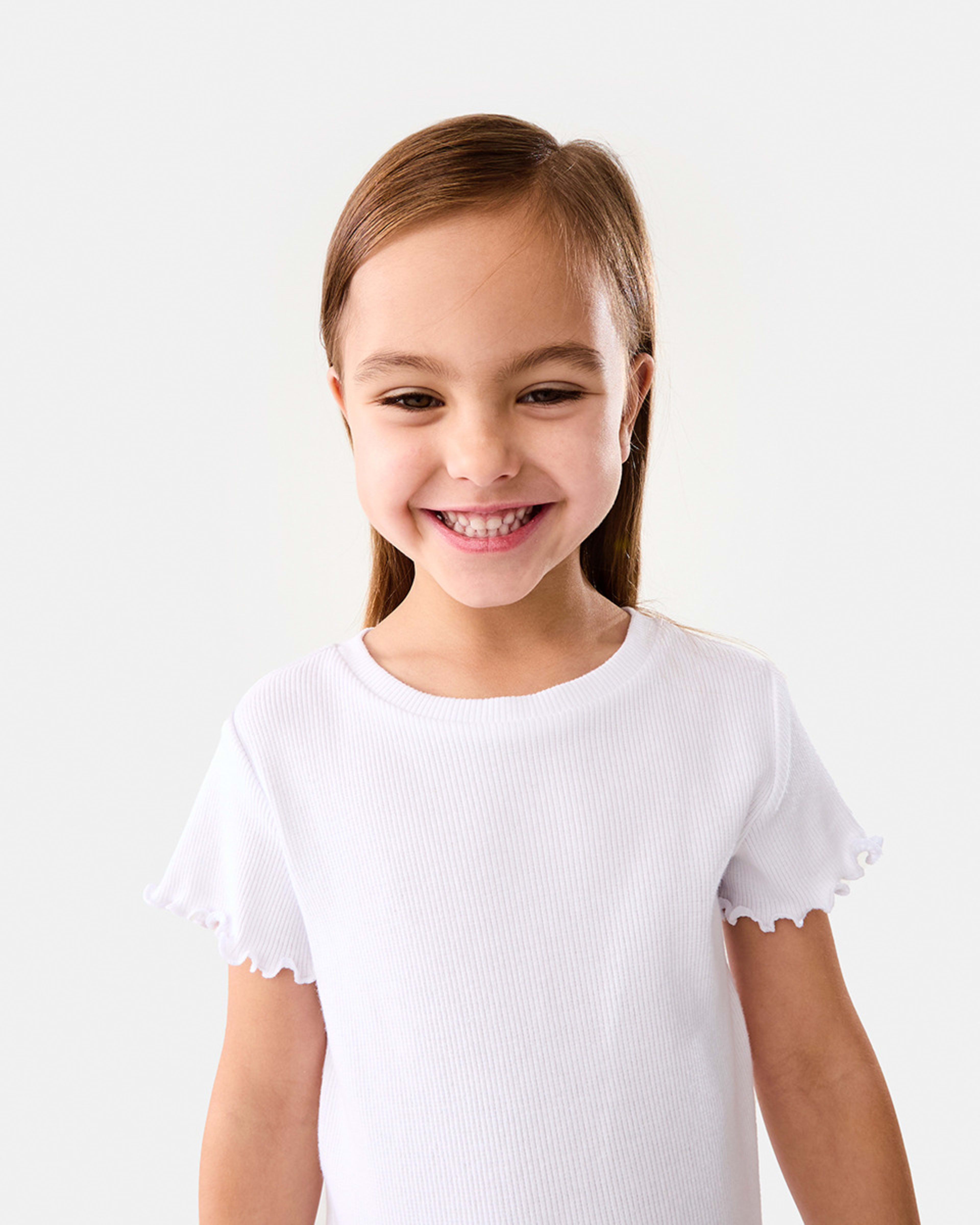 3 Short Sleeve Rib T-shirt White, 3 of 8