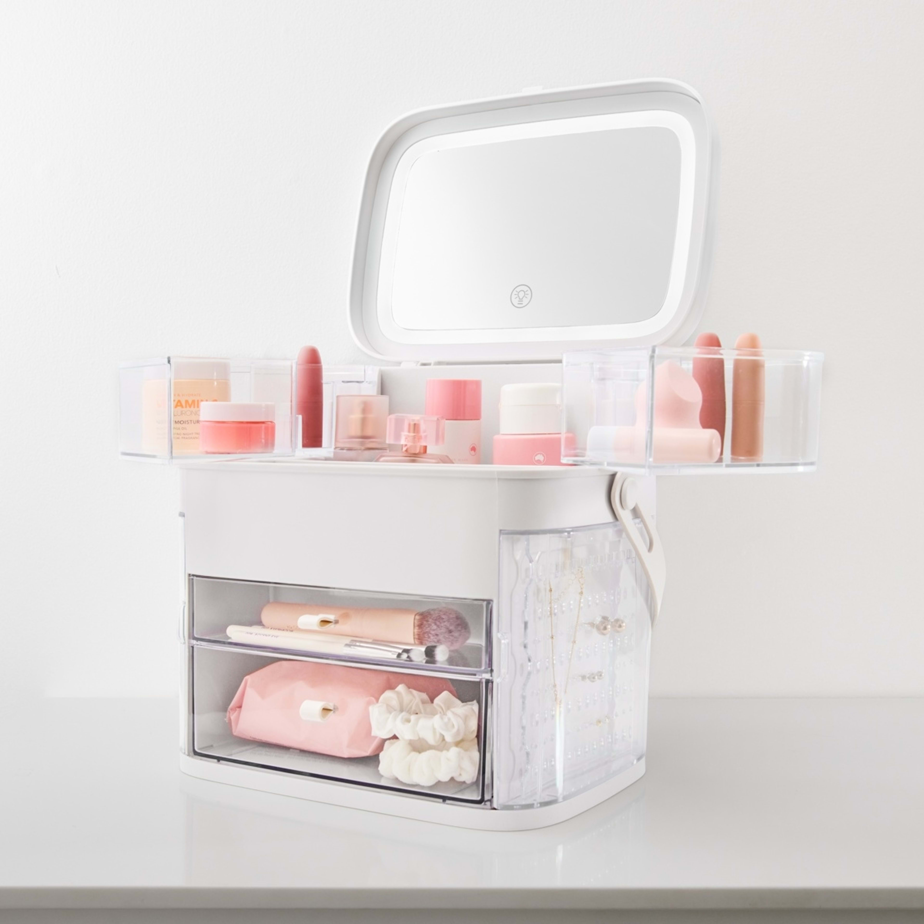 1 Cosmetic Caddy with Mirror