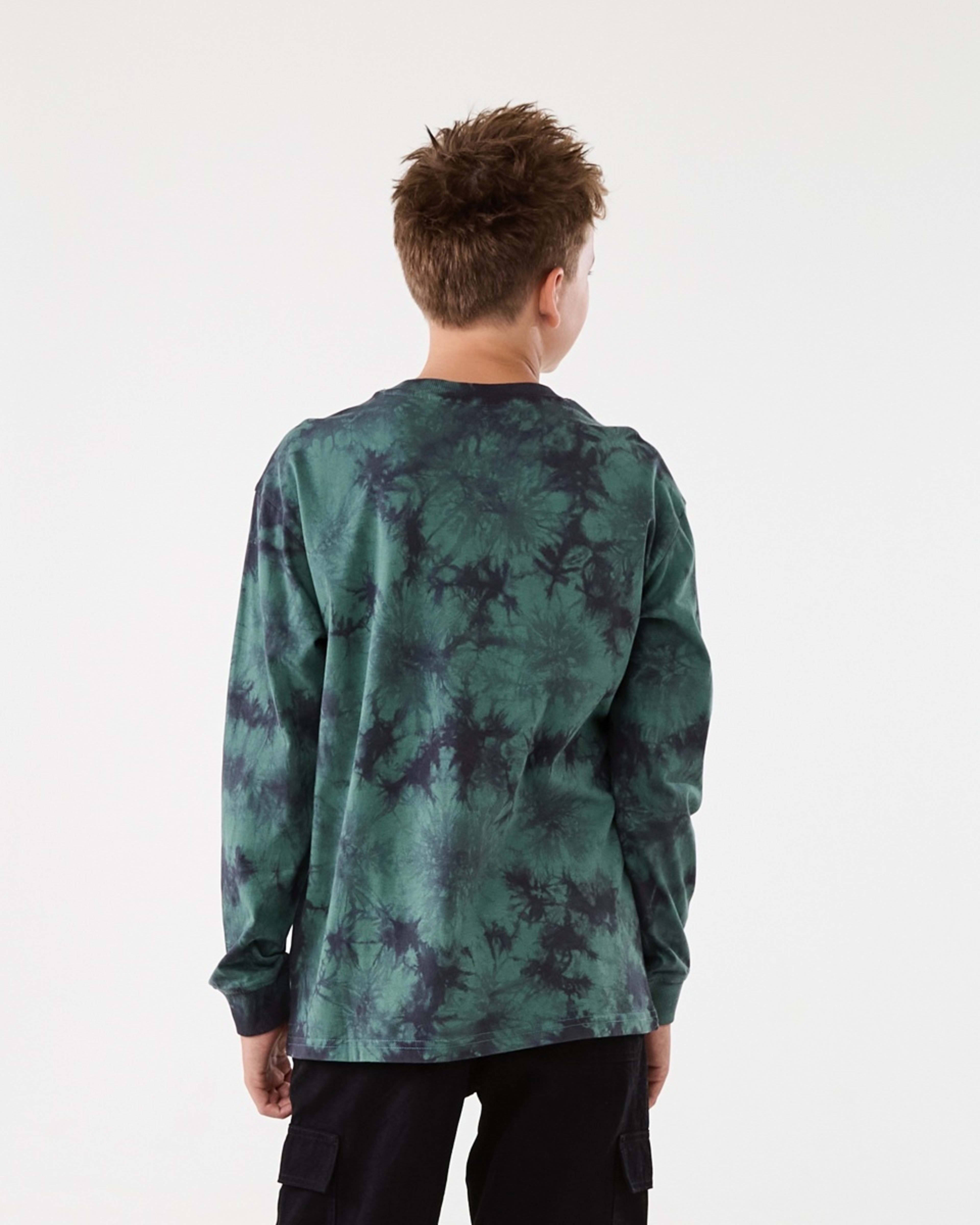 2 Long Sleeve Cuff Skate Print T-shirt Grn Tiedye, 2 of 8