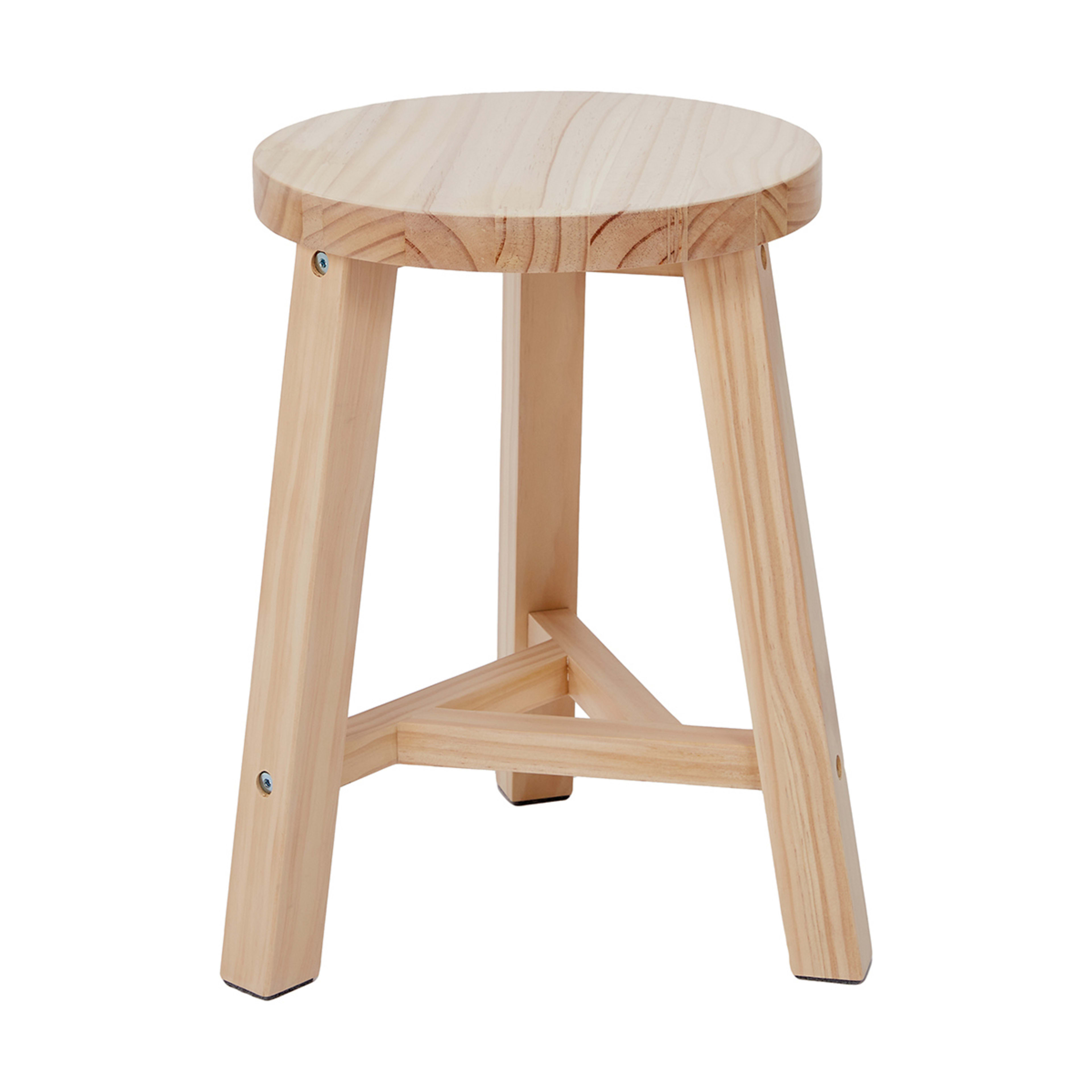 2 Short Timber Stool, 2 of 7