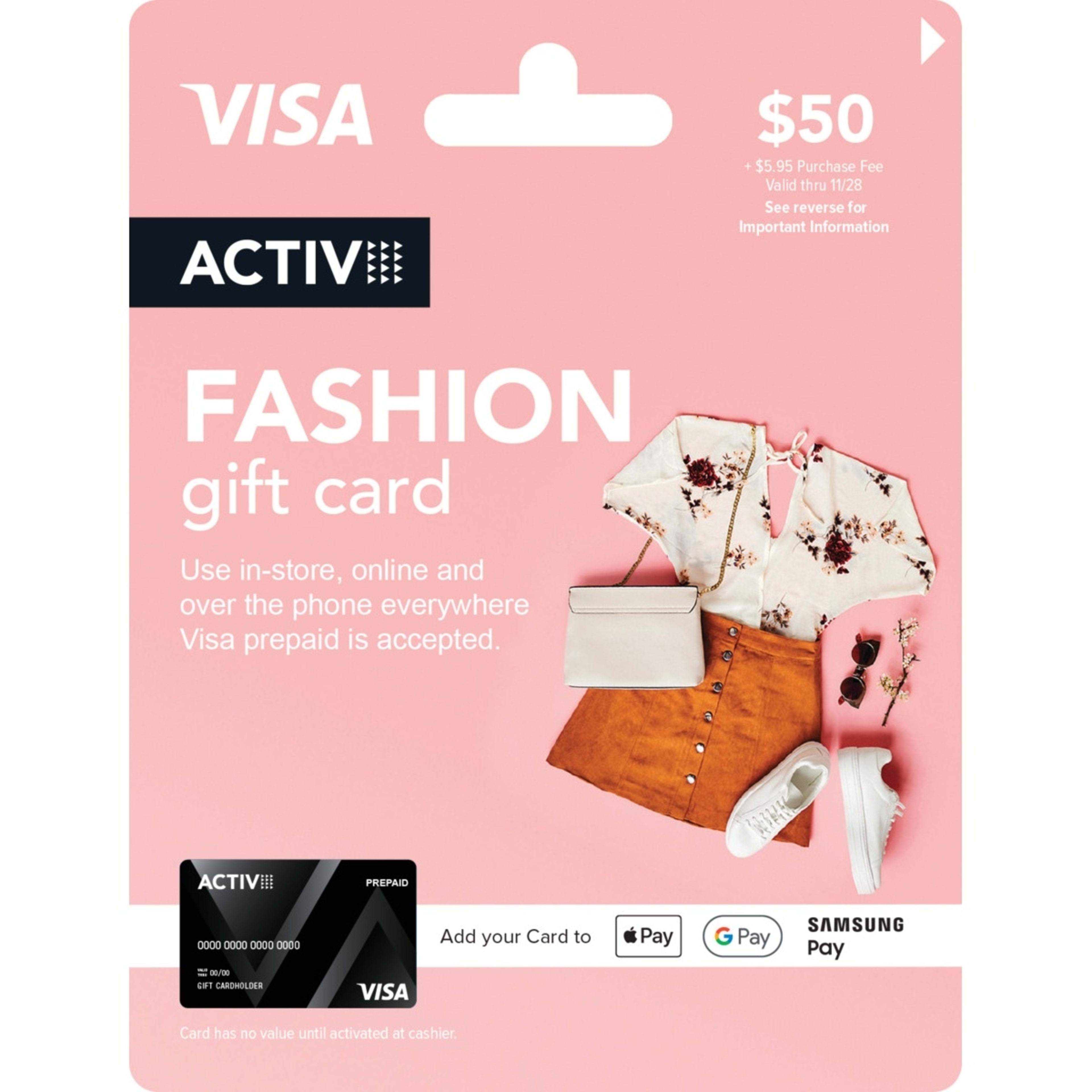 1 Activ VISA $50 Fashion Gift Card