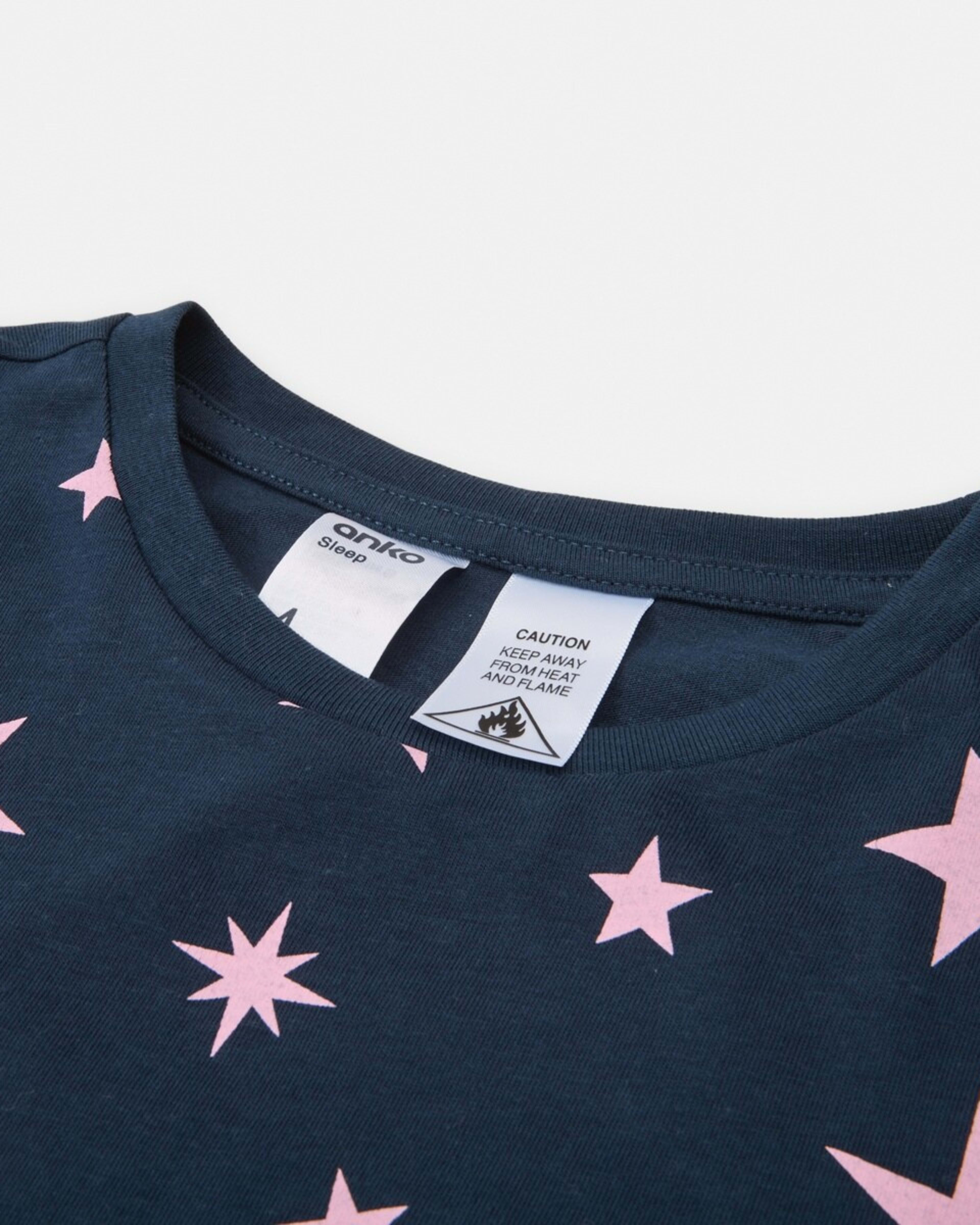 7 Knit Pyjama Set Nvy Stars, 7 of 8
