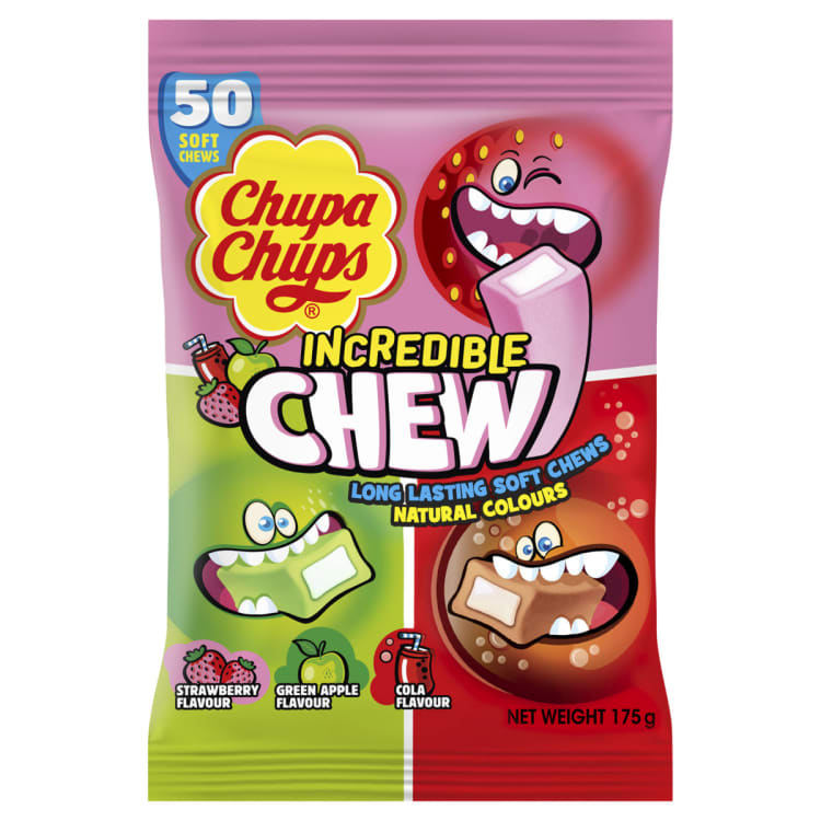 50 Pack Chupa Chups Incredible Chew Share Bag 175g Kmart