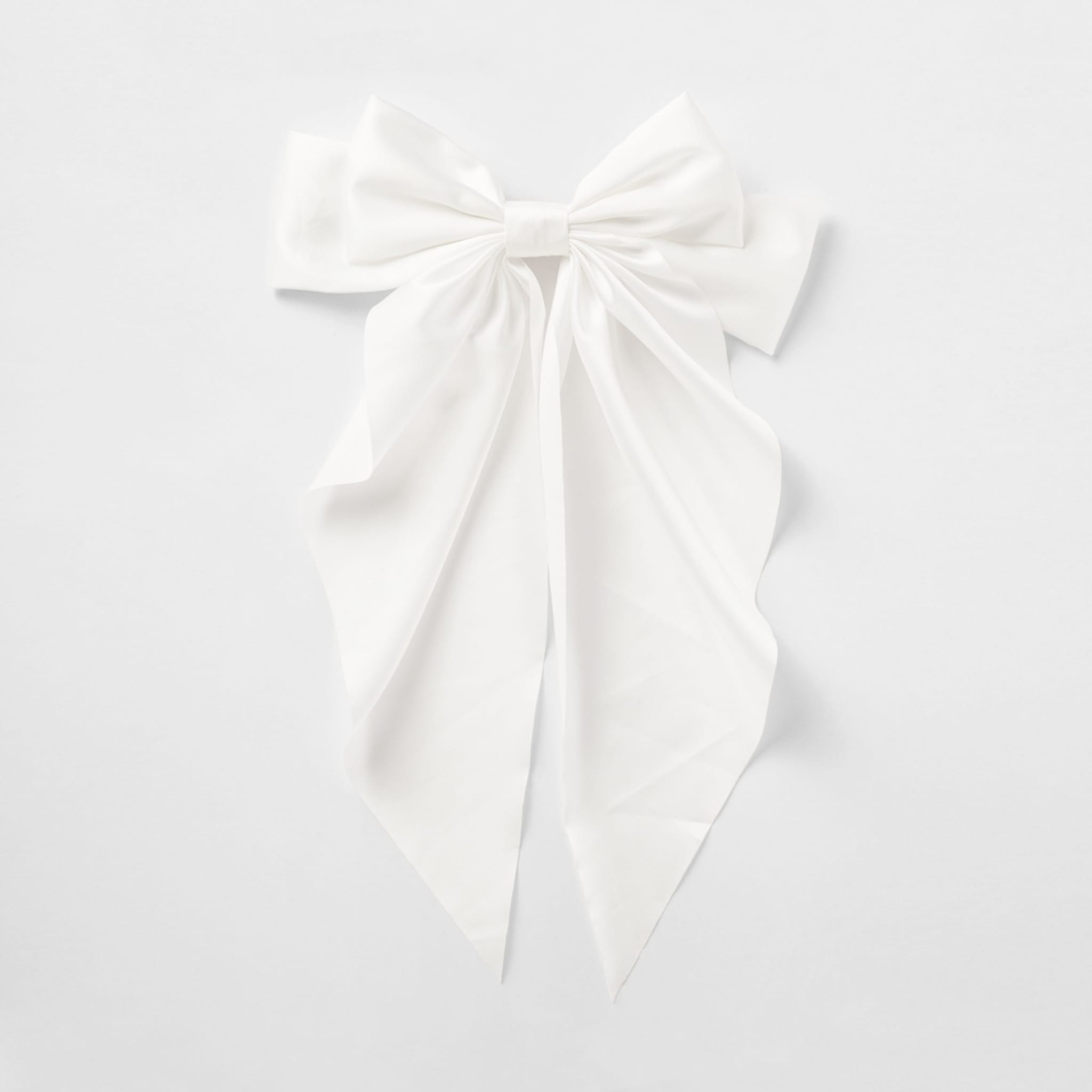 White Barrette Large Bow Hair Clip Kmart