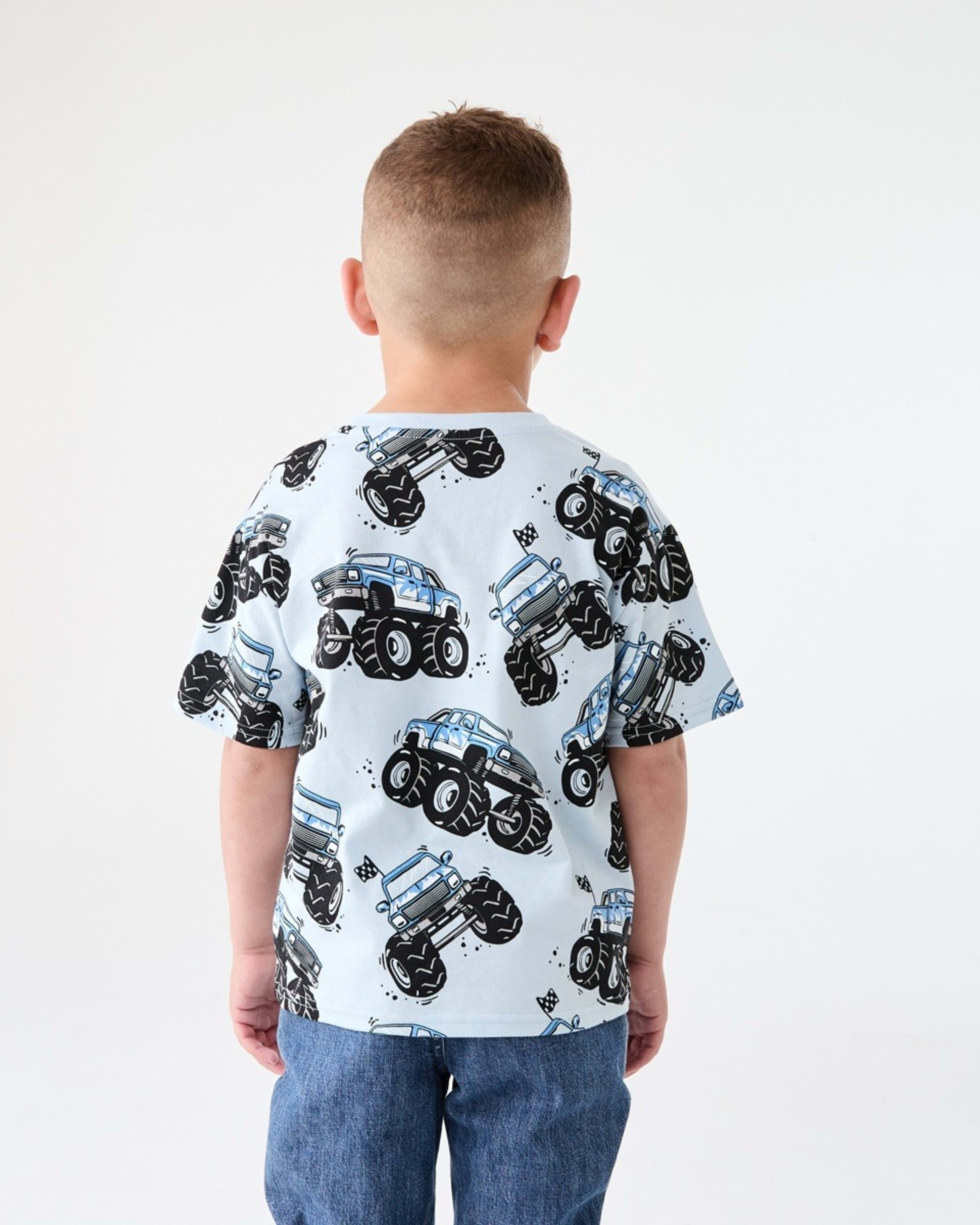2 All Over Print T-shirt MONSTER TRUCK BLUE, 2 of 6