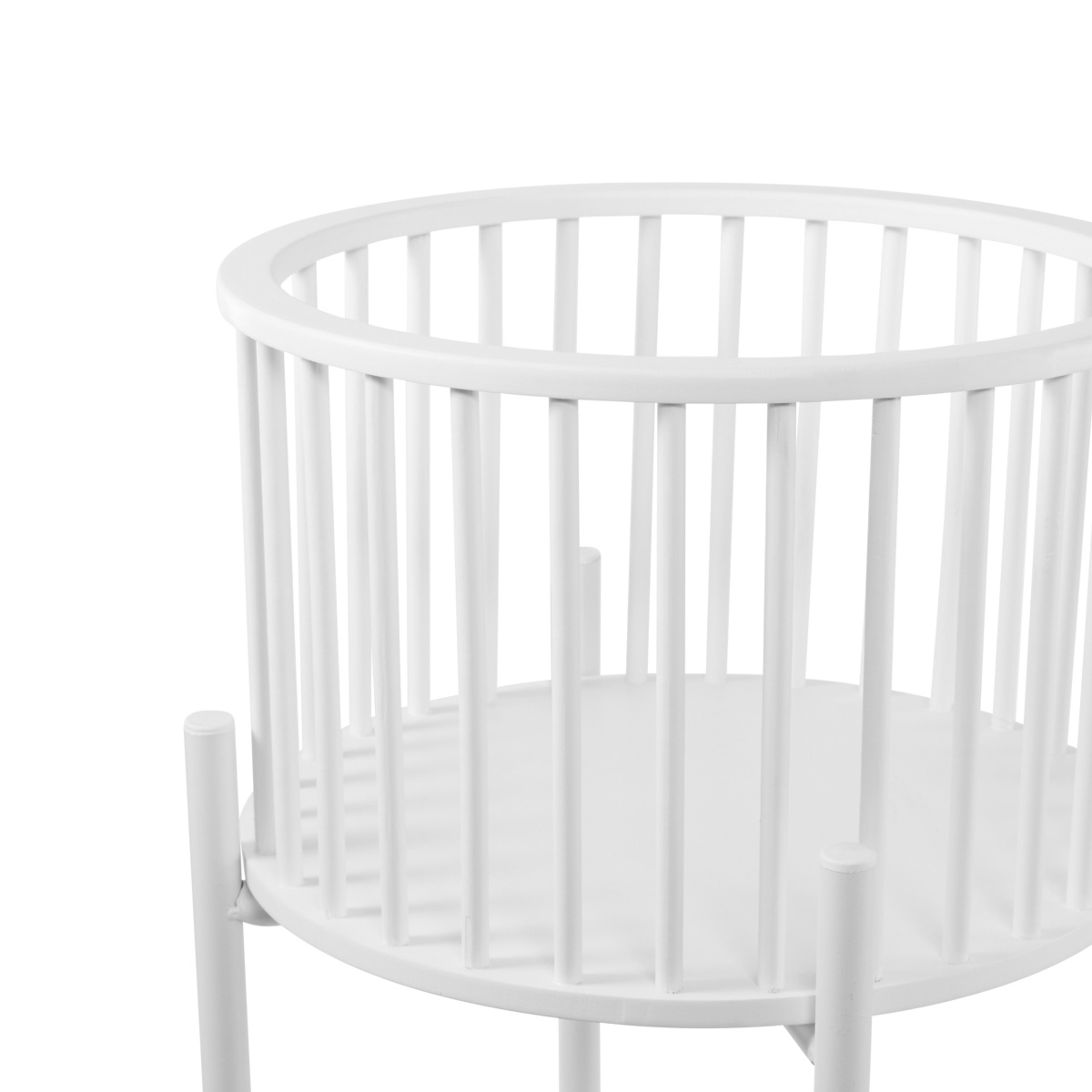 7 White Slatted Pot Holder, 7 of 7