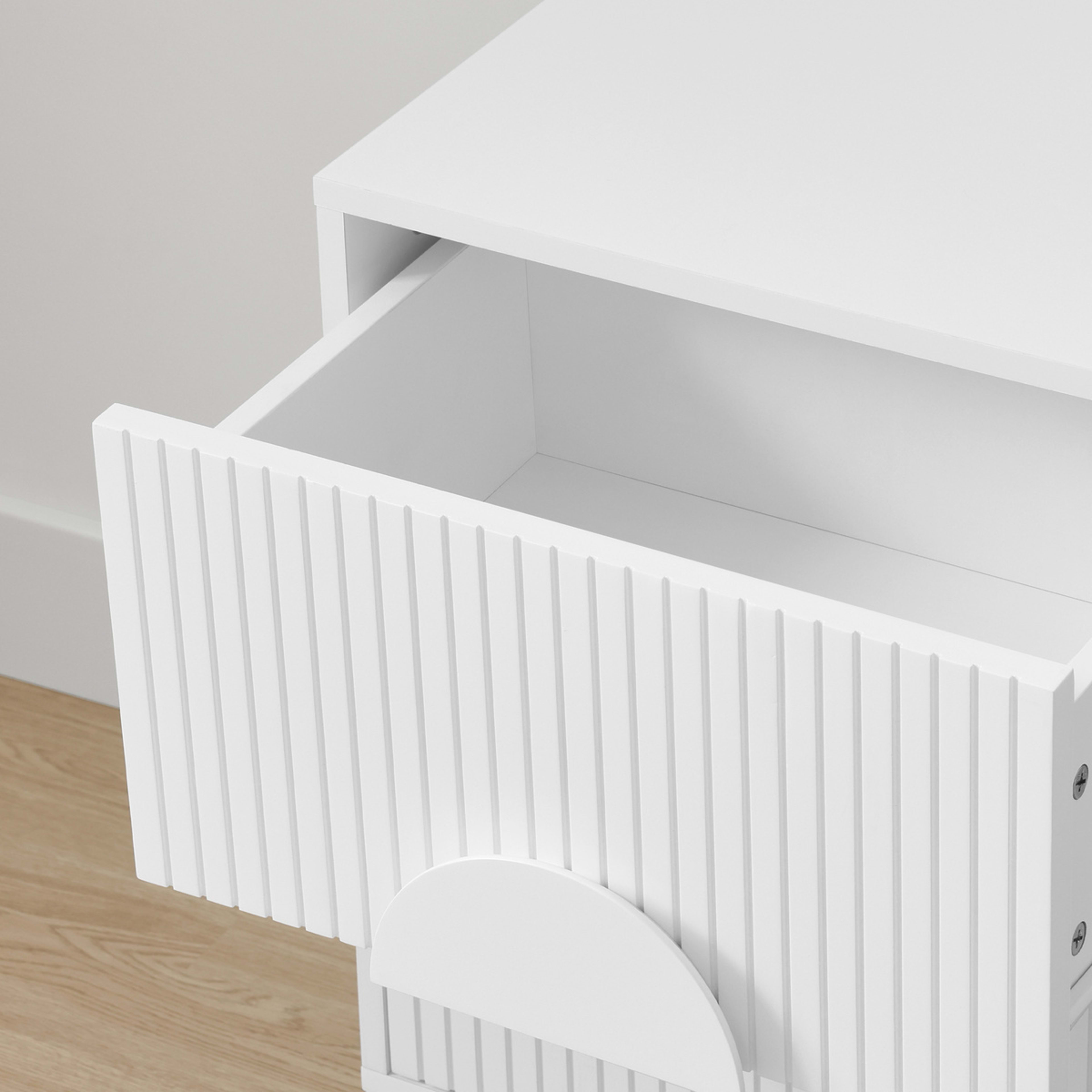 8 Stevie 2 Drawer Bedside Table - White, 8 of 10