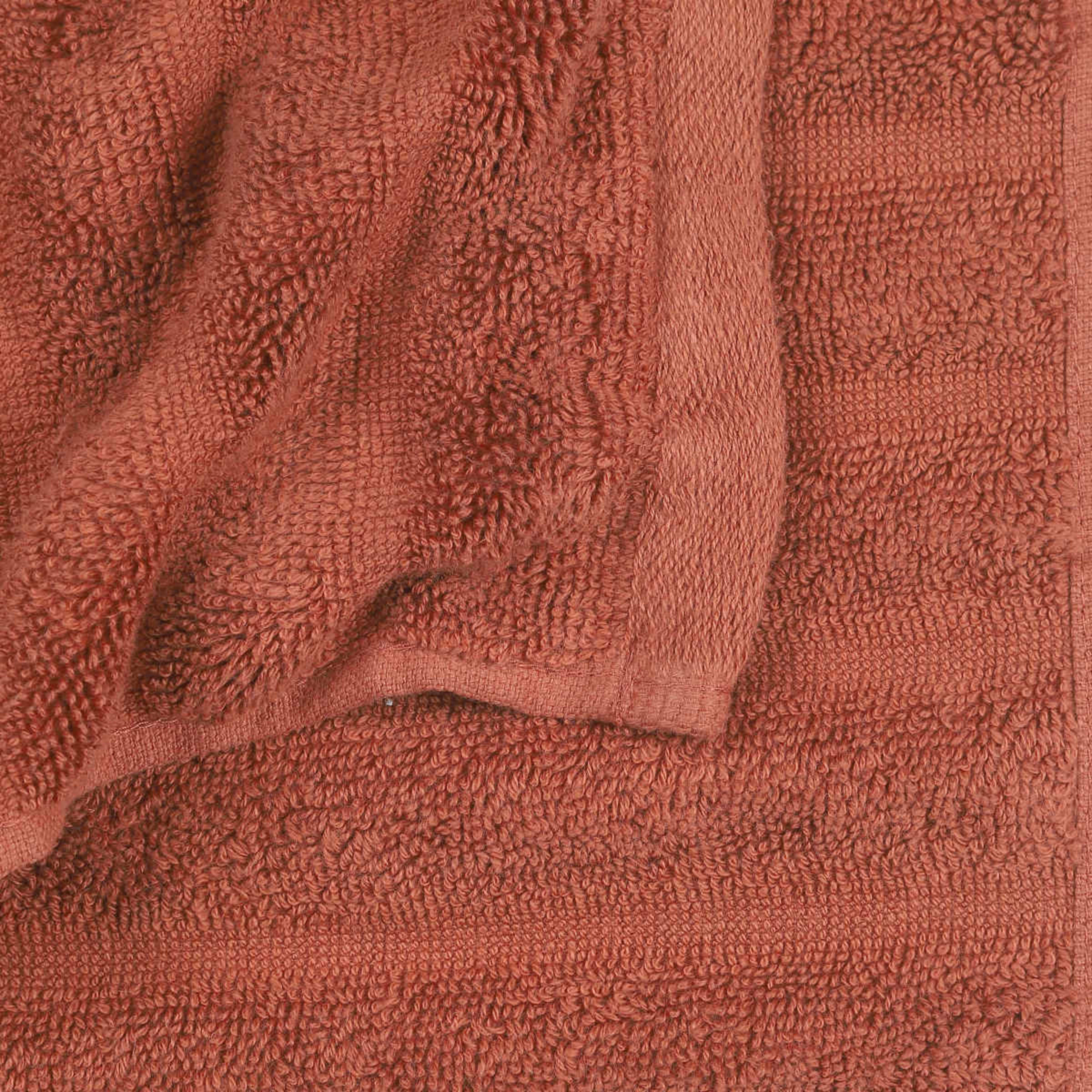 2 Thick Ribbed Australian Cotton Face Washer - Rust, 2 of 4