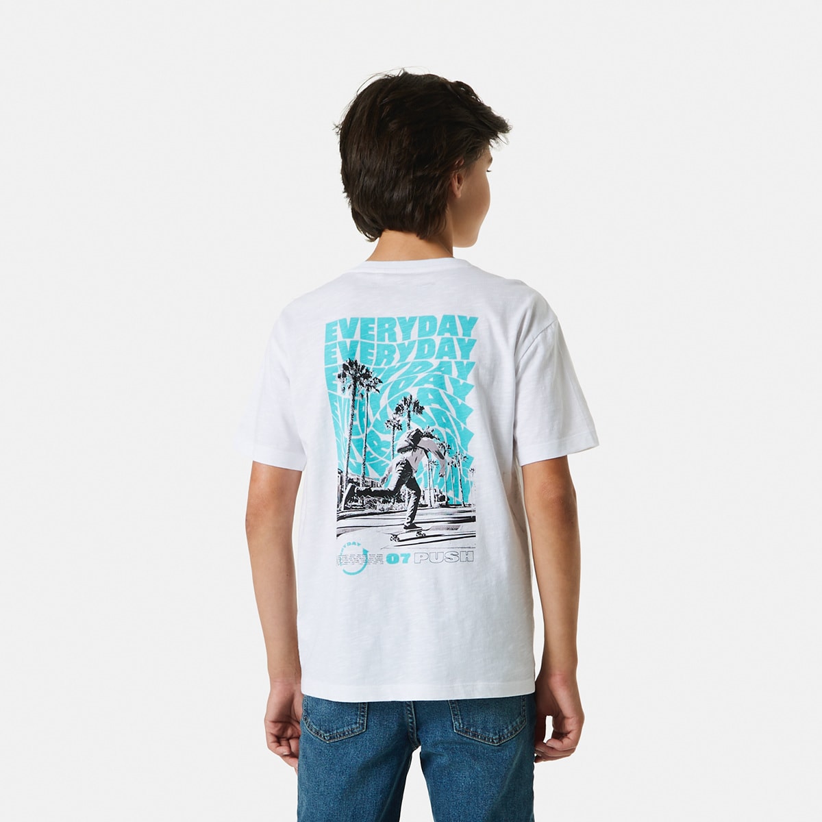 Short Sleeve Back Print Tshirt Kmart