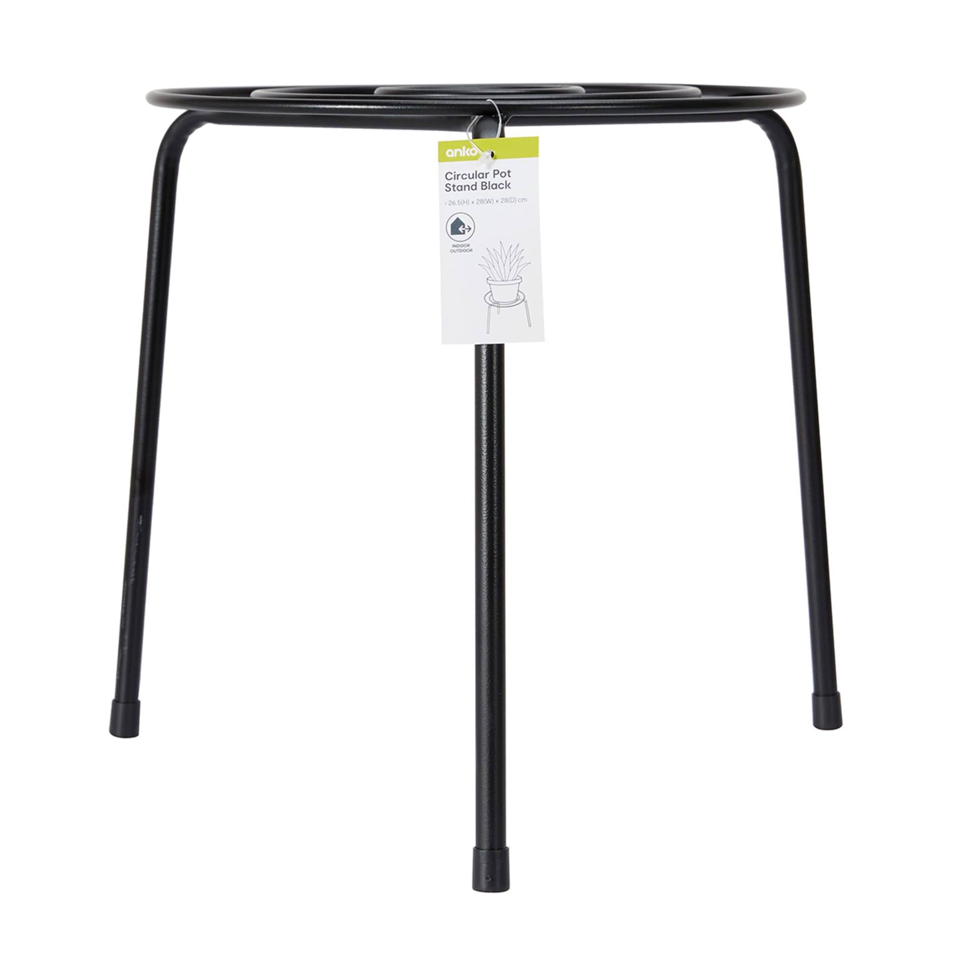 Circular Pot Stand Black Kmart