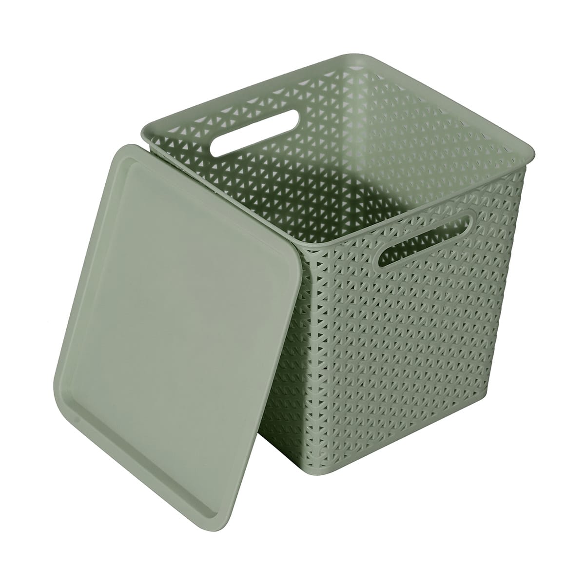Square Container with Lid Green Kmart