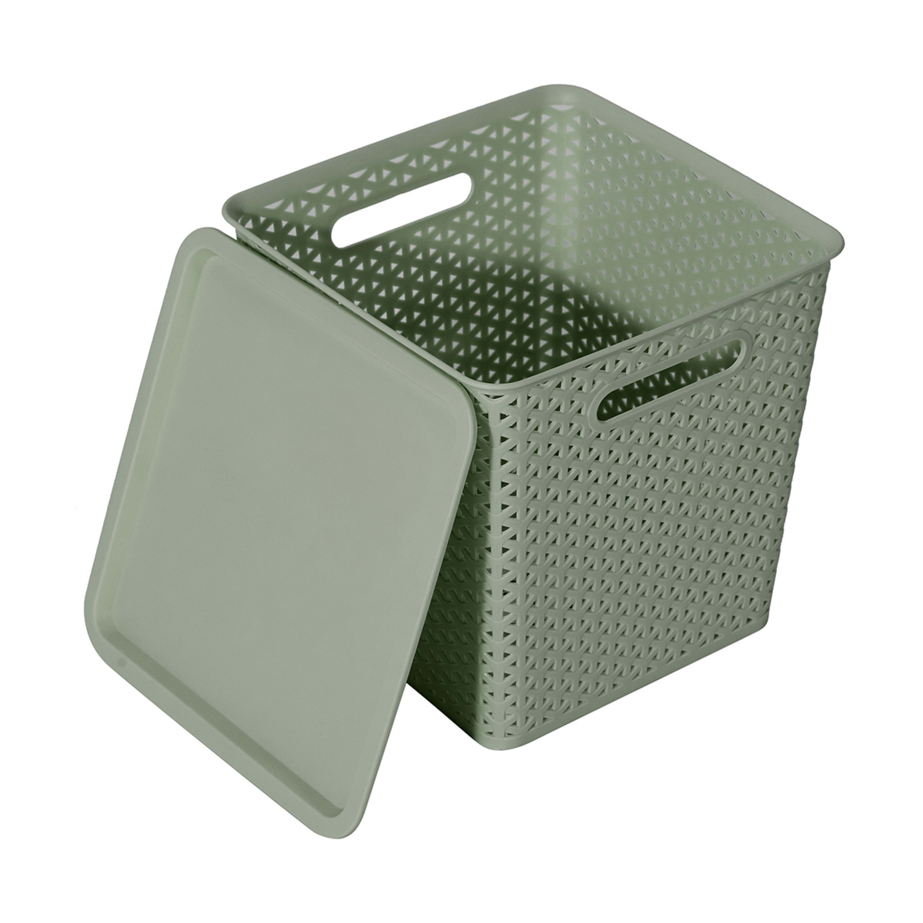 Square Container with Lid Green Kmart