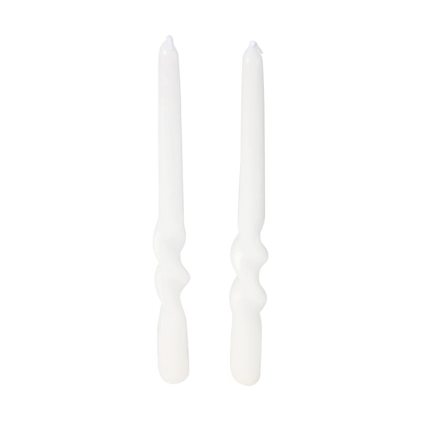 2 Pack Twist White Taper Candles Kmart NZ