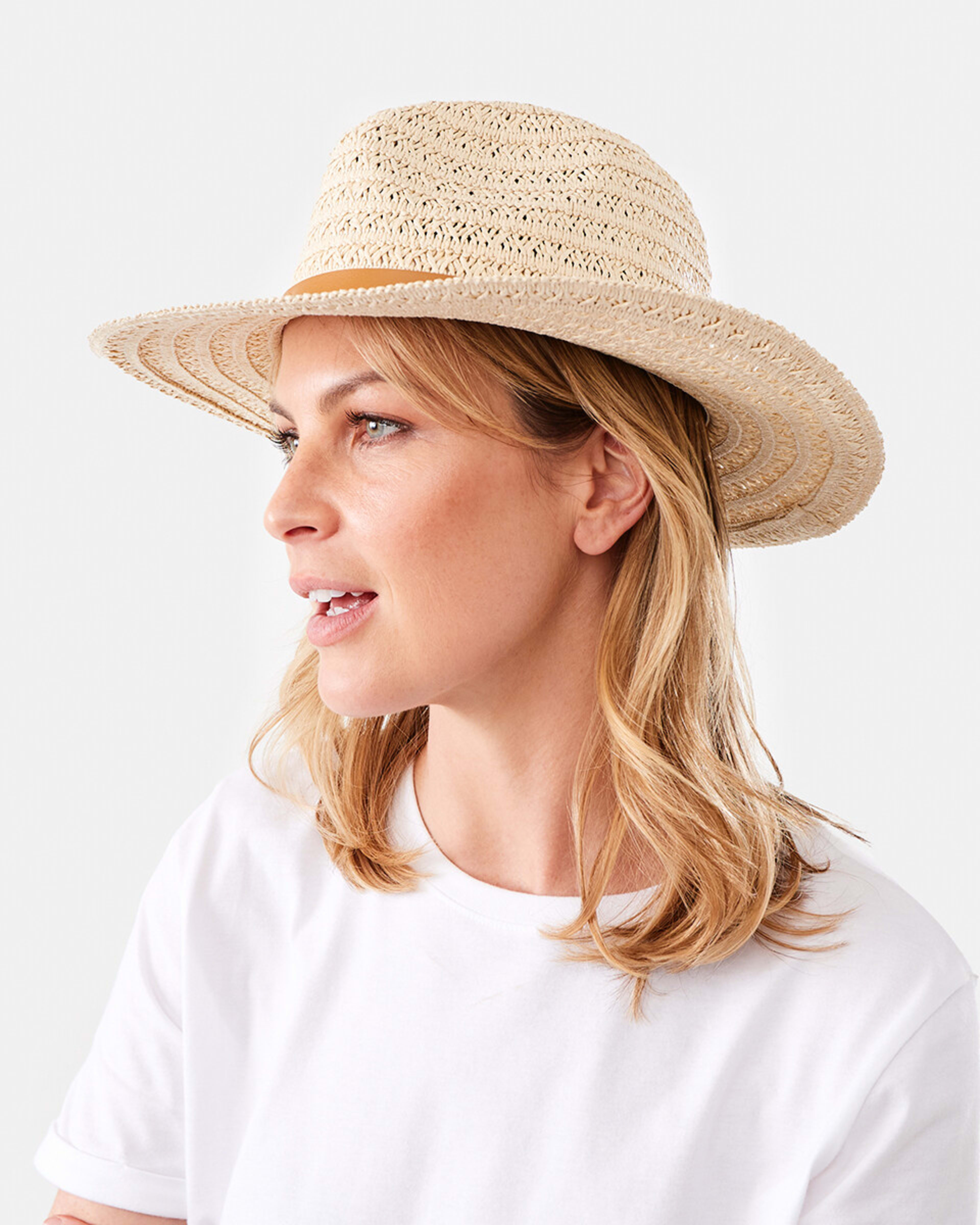3 Natural Fedora Hat Natural, 3 of 3
