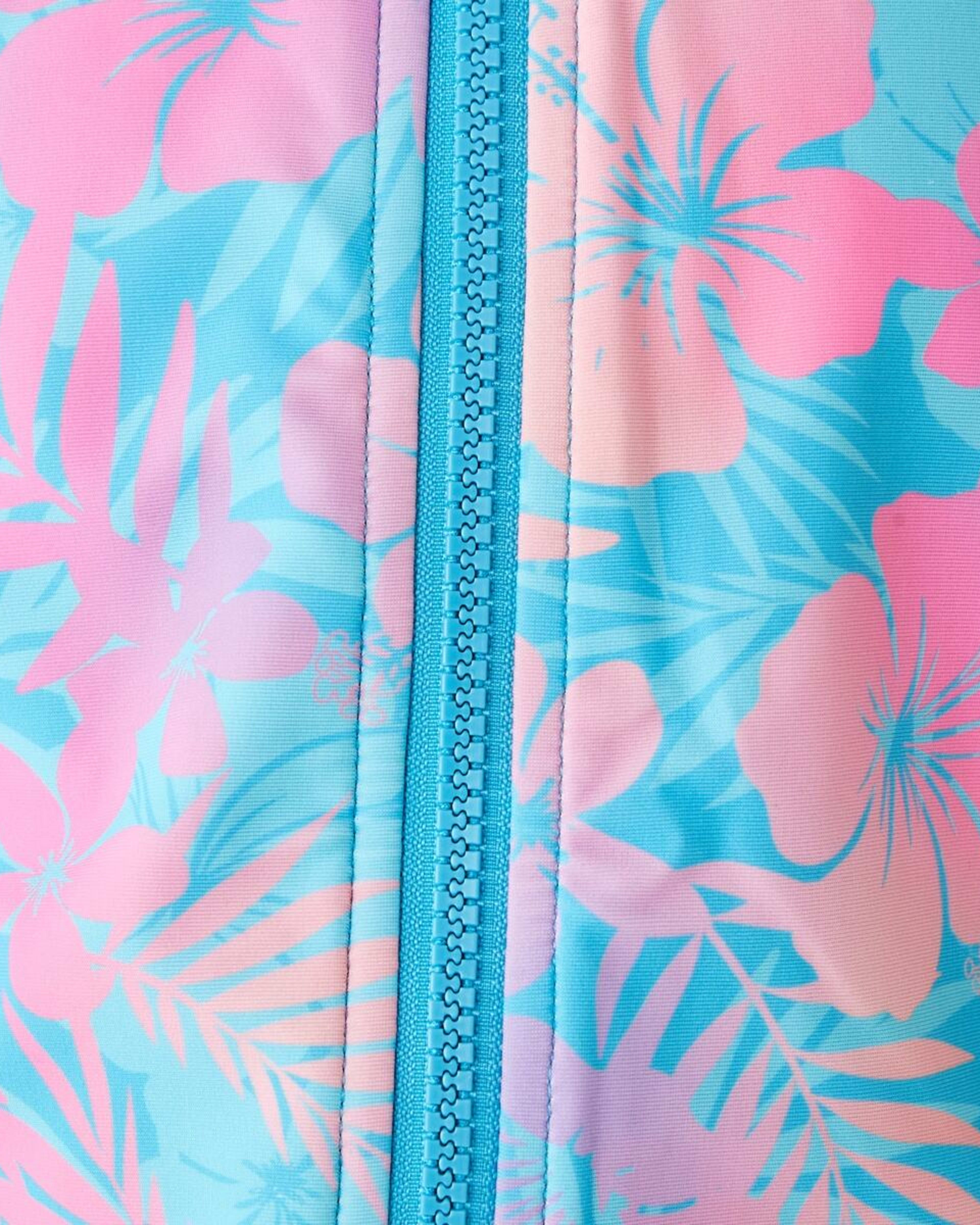 4 Long Sleeve Zip Through Rash Vest OMBRE TROPICAL LUSH MULTI, 4 of 8