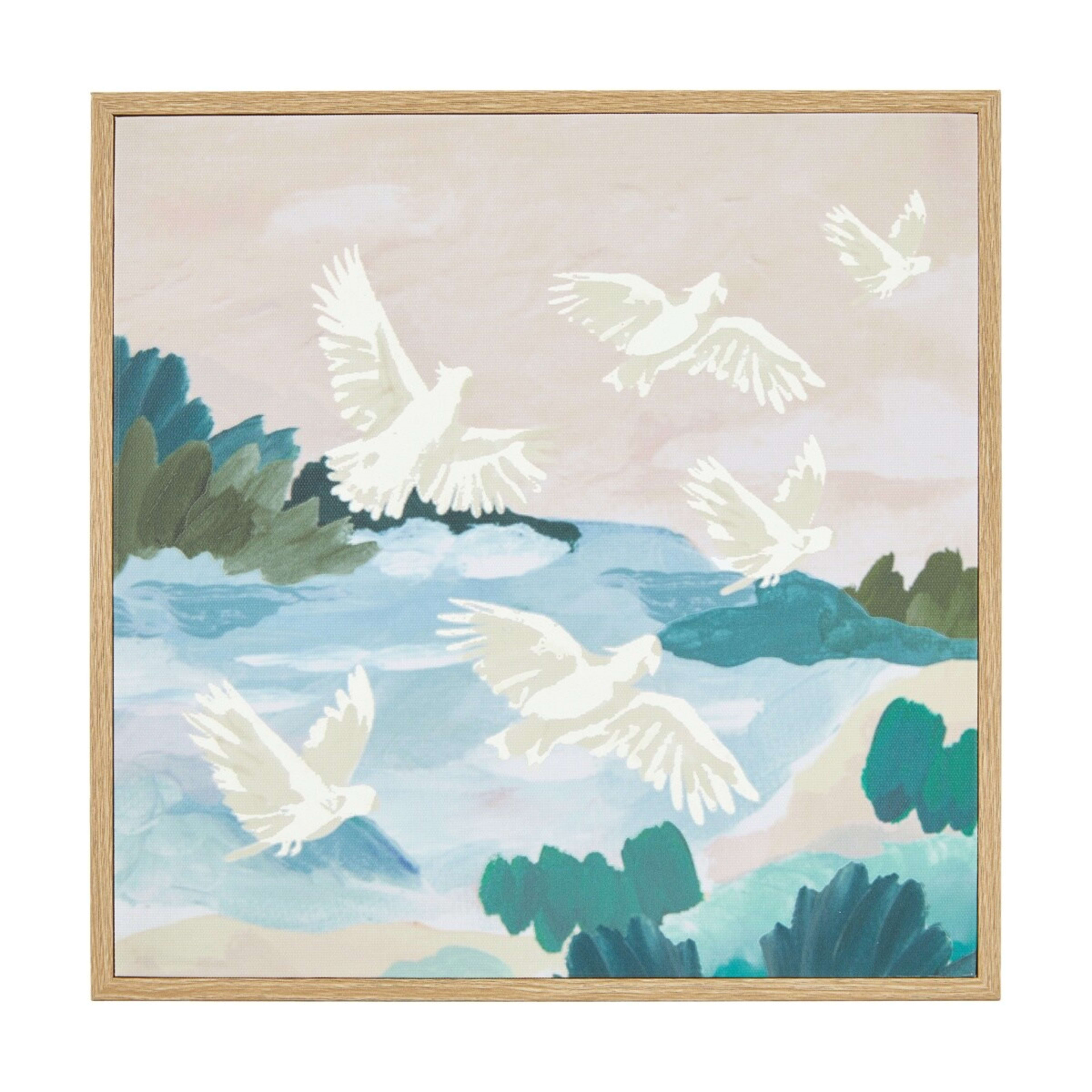 1 Coastal Birds Framed Canvas, 1 of 6