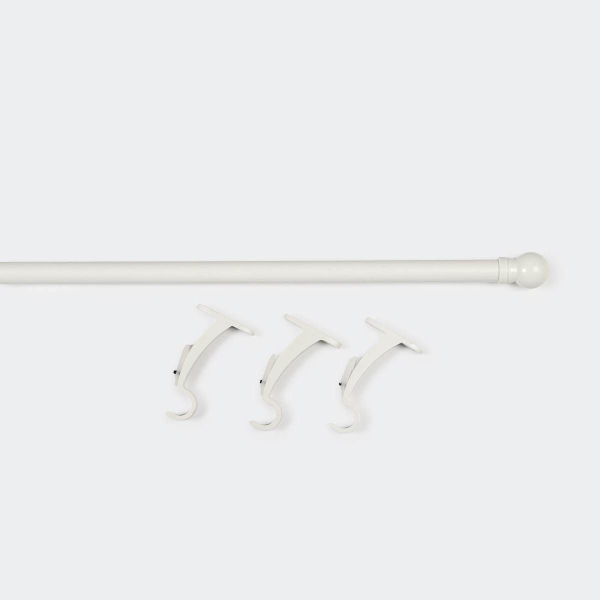 Extendable Curtain Rod Set White Kmart