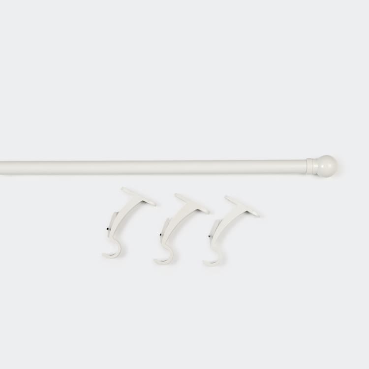 Extendable Curtain Rod Set White Kmart