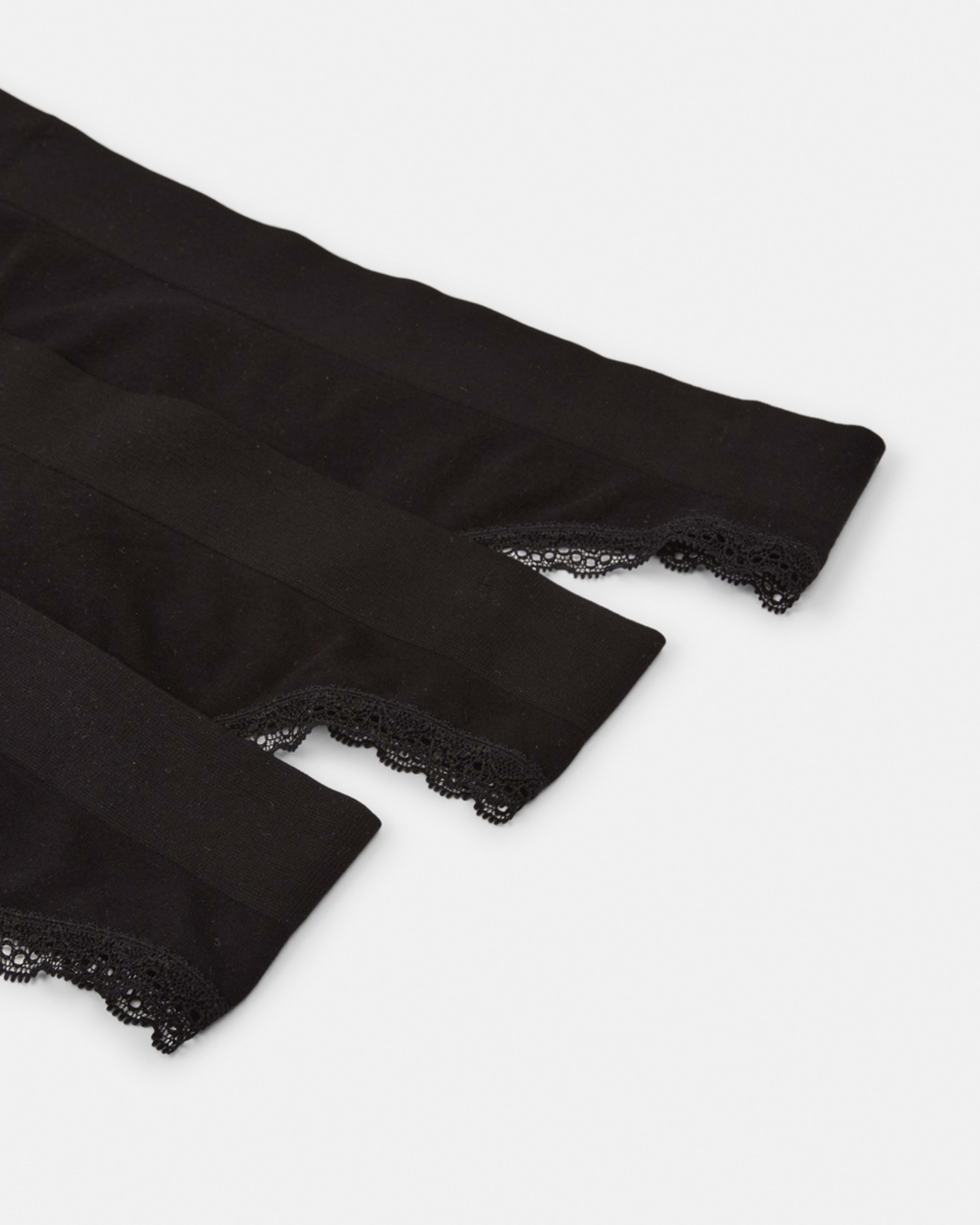 3 3 Pack Seamfree Bamboo Lace G-string Briefs BLACK, BLACK, BLACK, 3 of 6