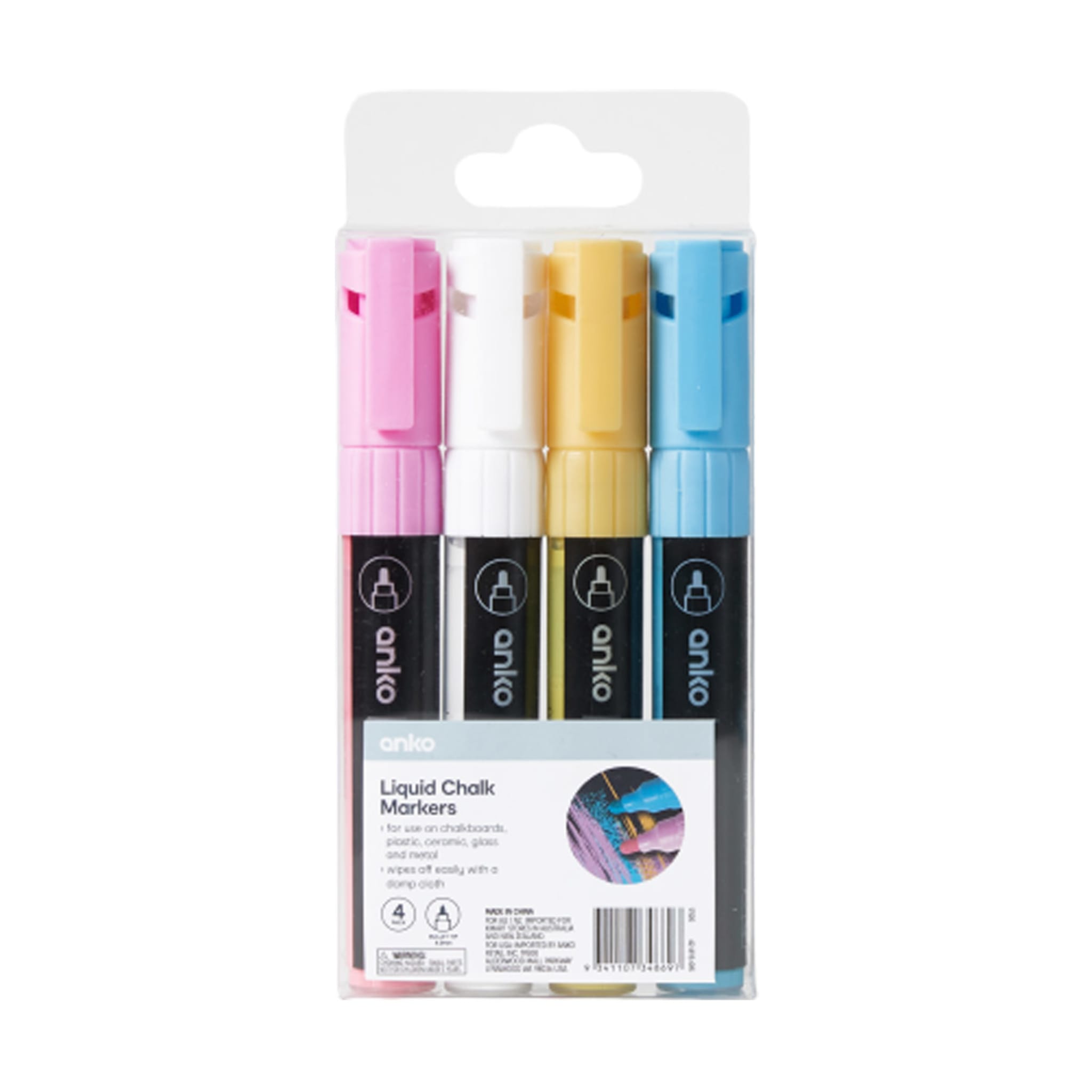 4 Pack Liquid Chalk Markers Kmart
