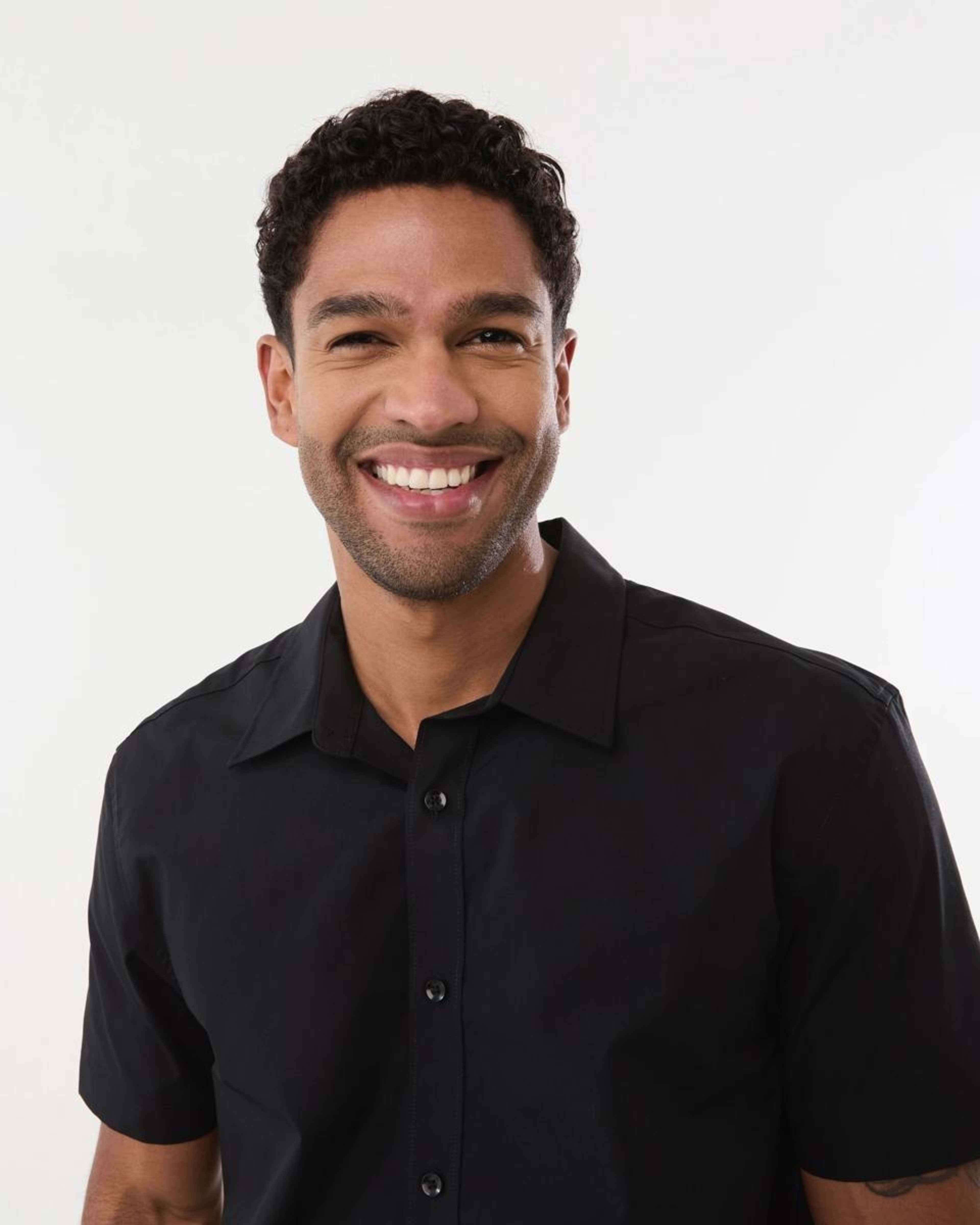 4 Work Short Sleeve Business Shirt BLACK, 4 of 5