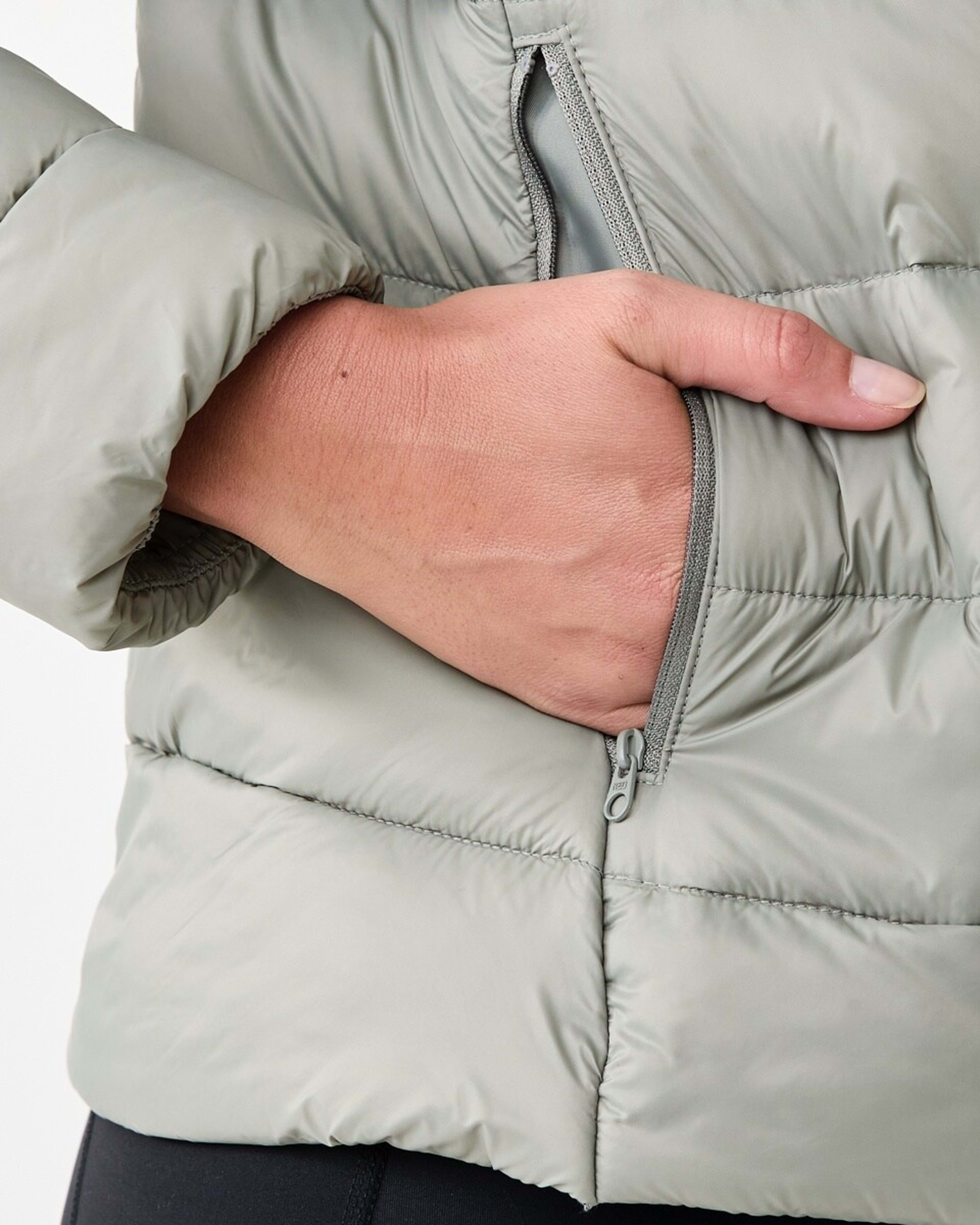 7 Active Womens Packable Puffer Jacket Soft Khaki, 7 of 7