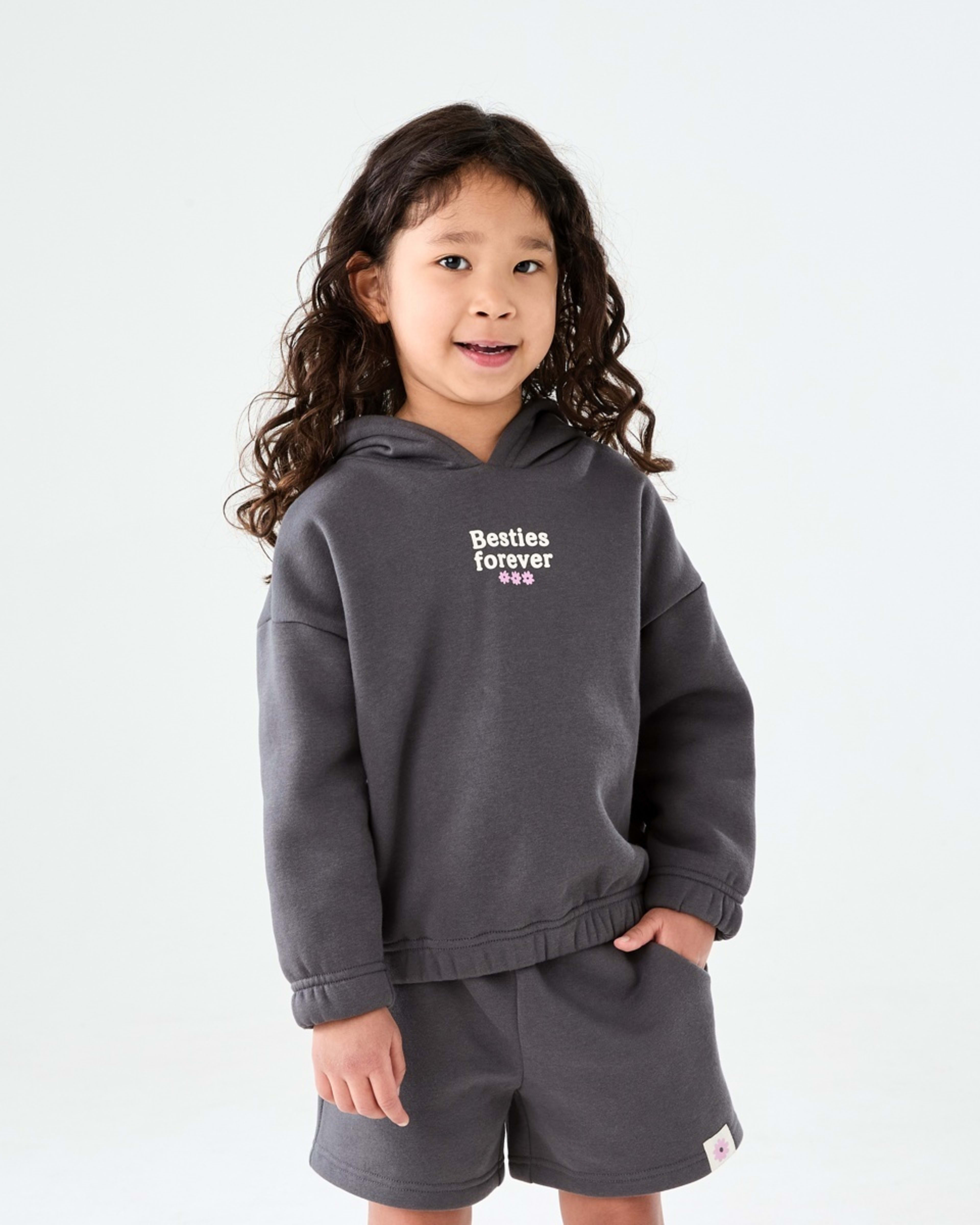 1 Oversized Hoodie FLOWER BESTIES FOREVER GREY, 1 of 6