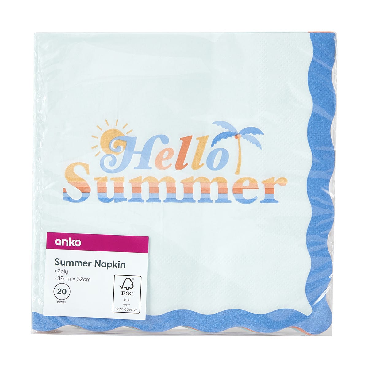 20 Pack Summer Napkins Kmart