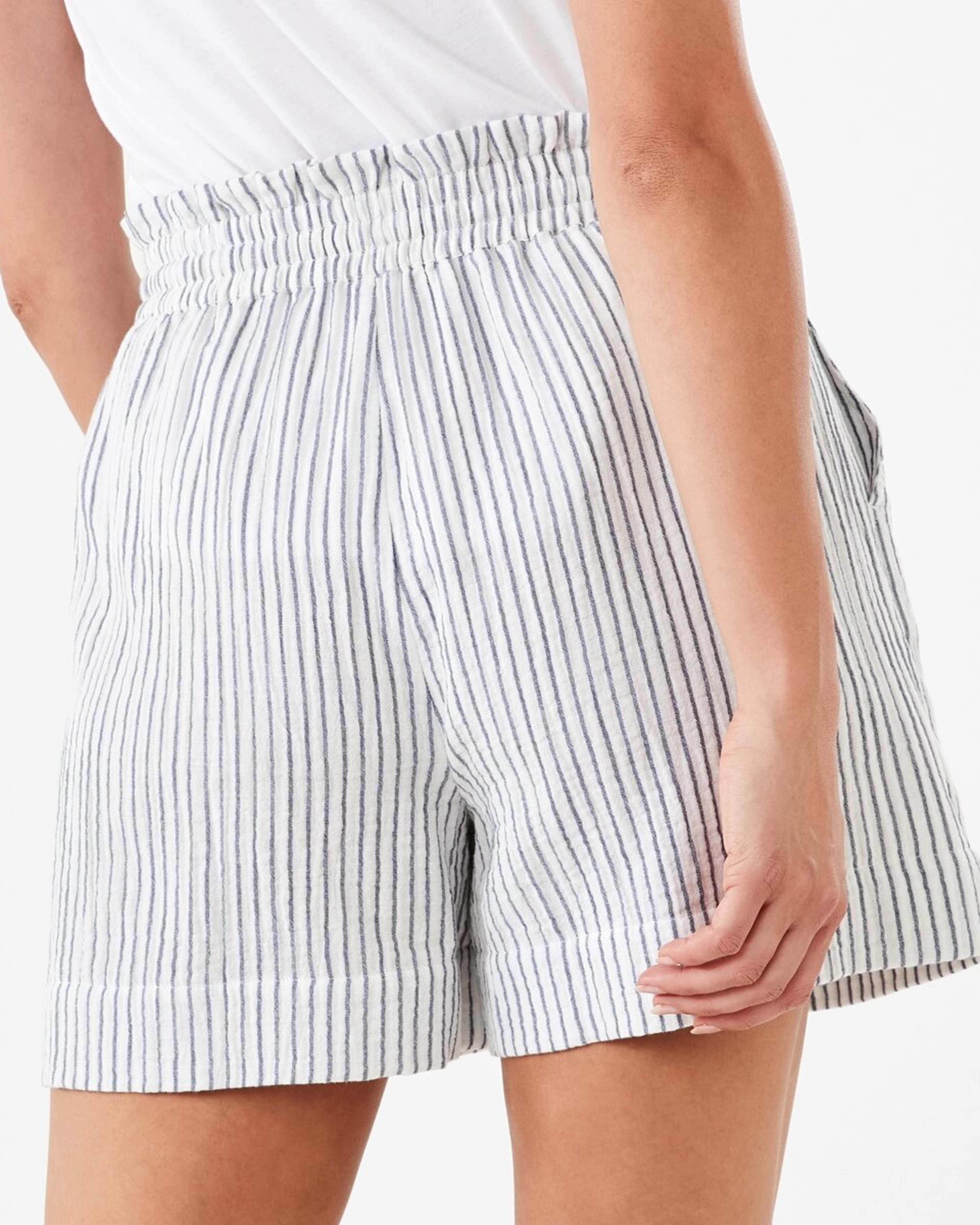 3 Paperbag Double Cloth Shorts Indigo Str, 3 of 7