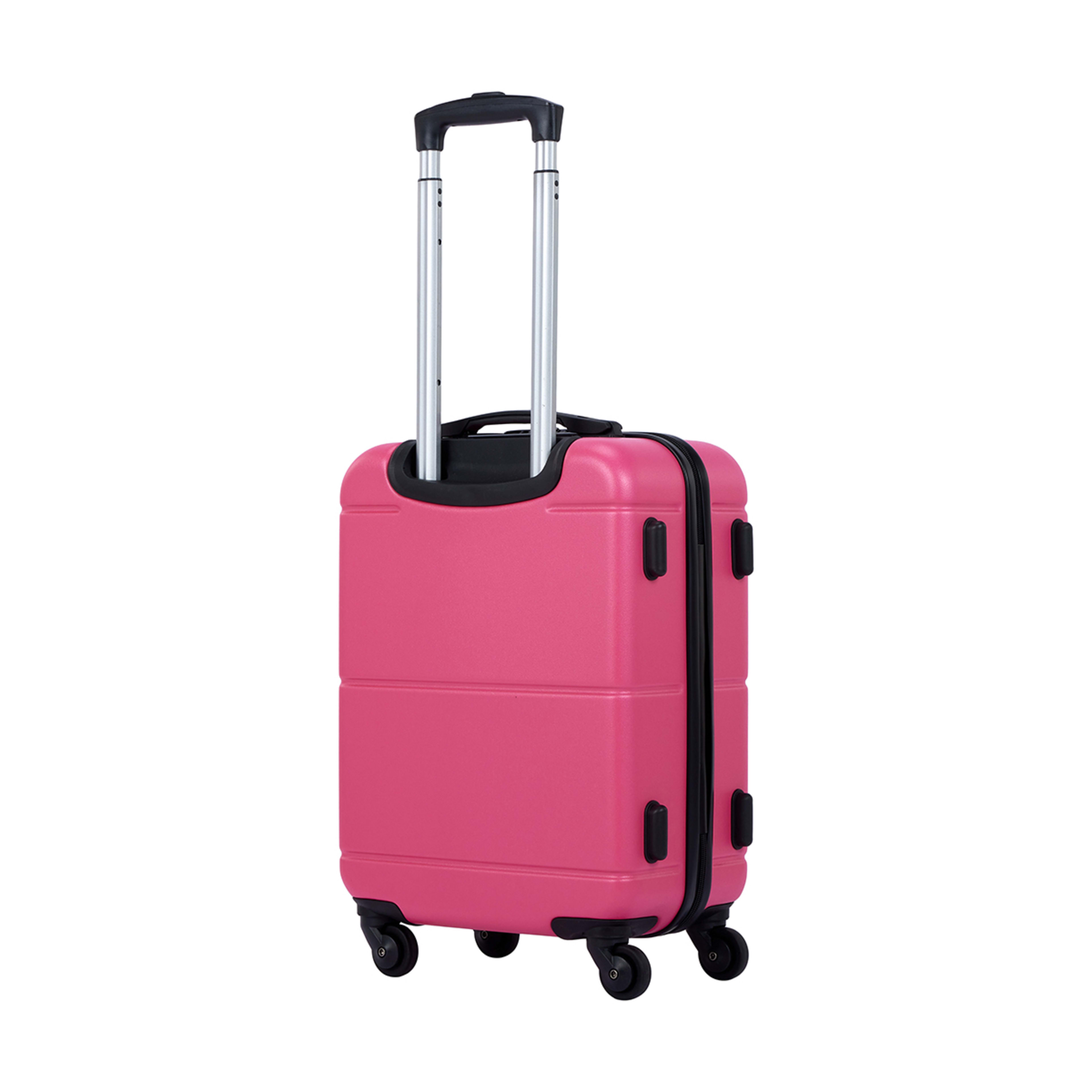 46cm Albany Hard Case 4 Wheels Hot Pink Kmart