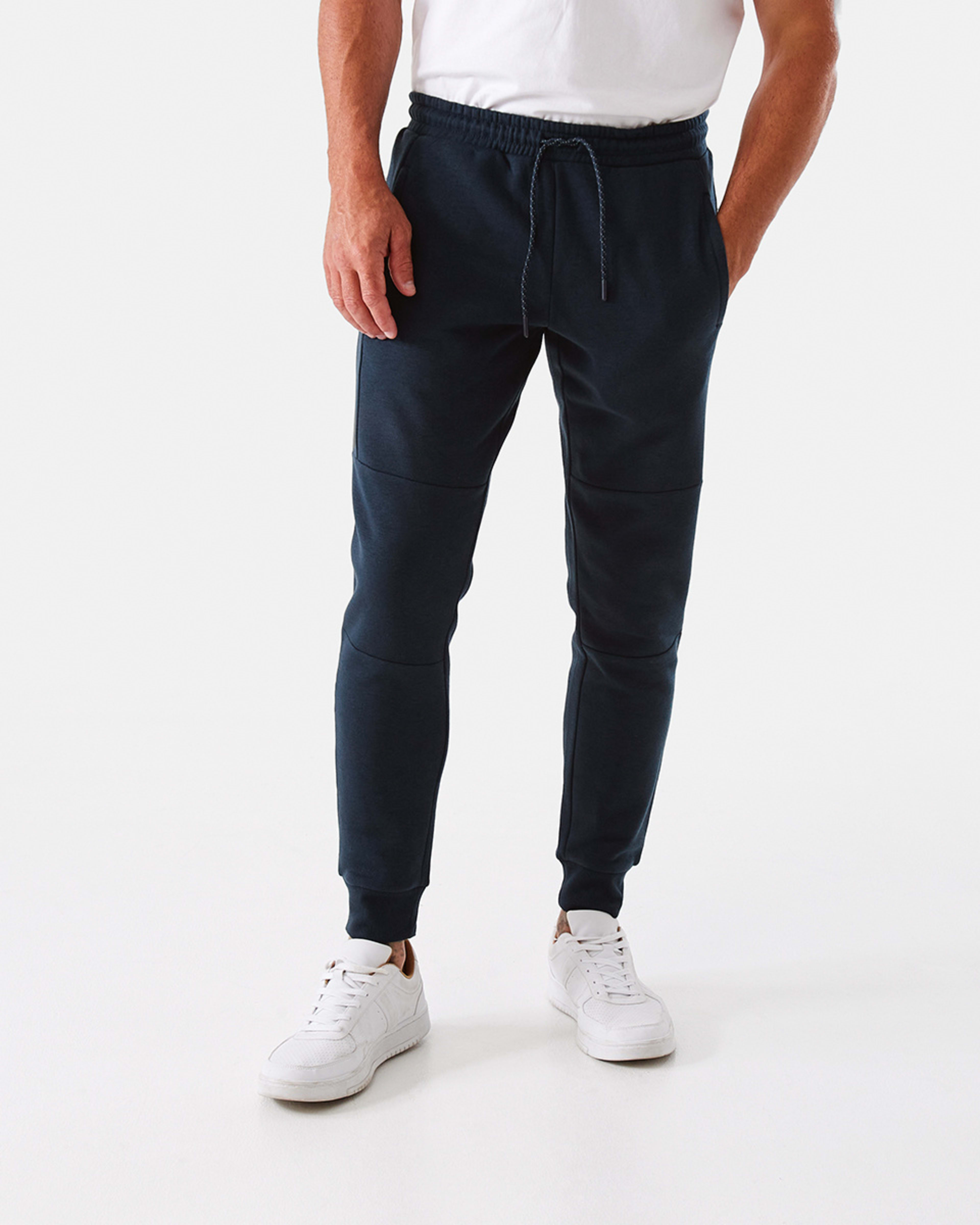 1 Active Mens Panel Trackpants Navy, 1 of 6
