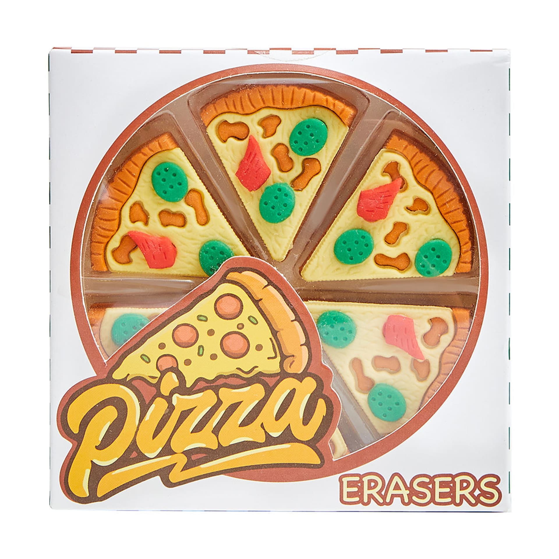 6 Pack Pizza Erasers Kmart