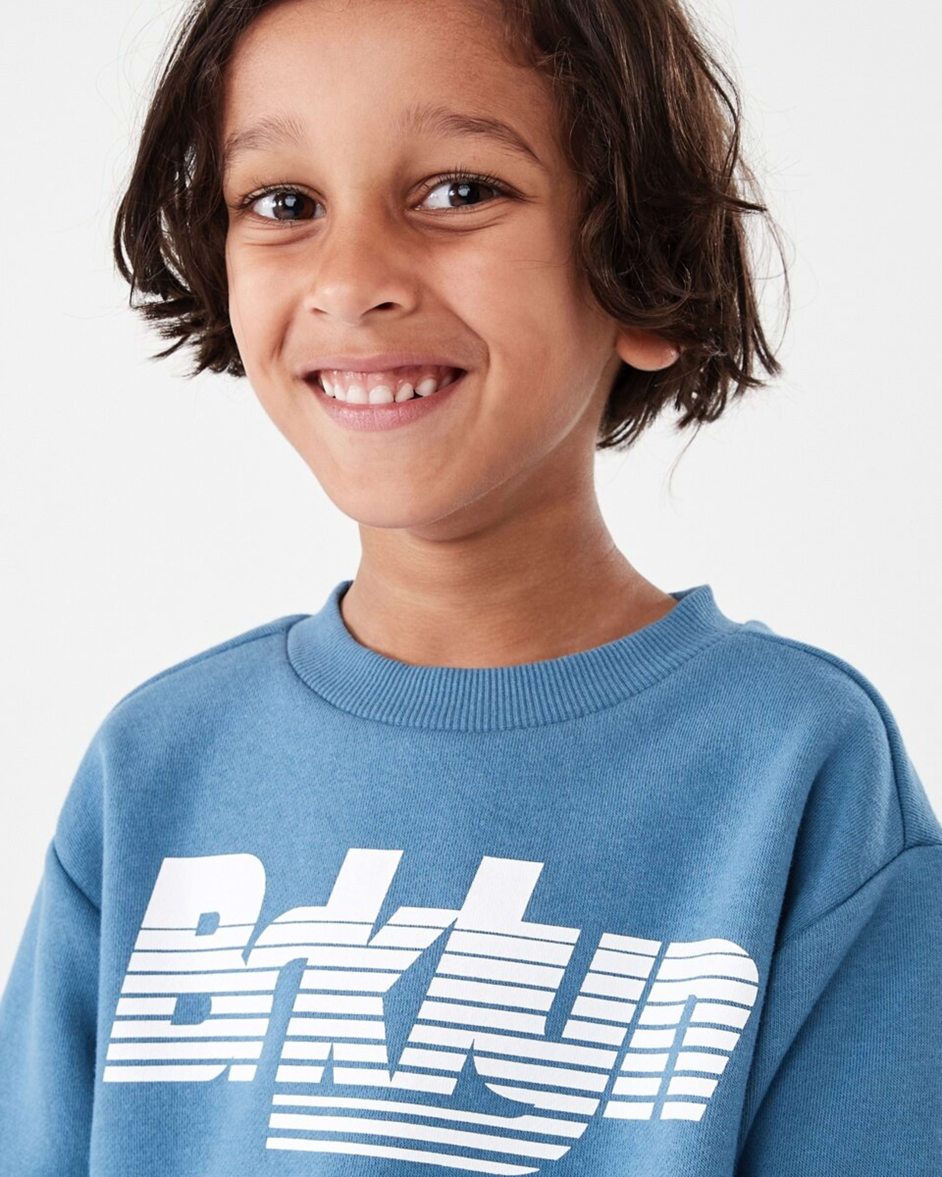 3 Print Crew Neck Sweatshirt Blu Brklyn, 3 of 8